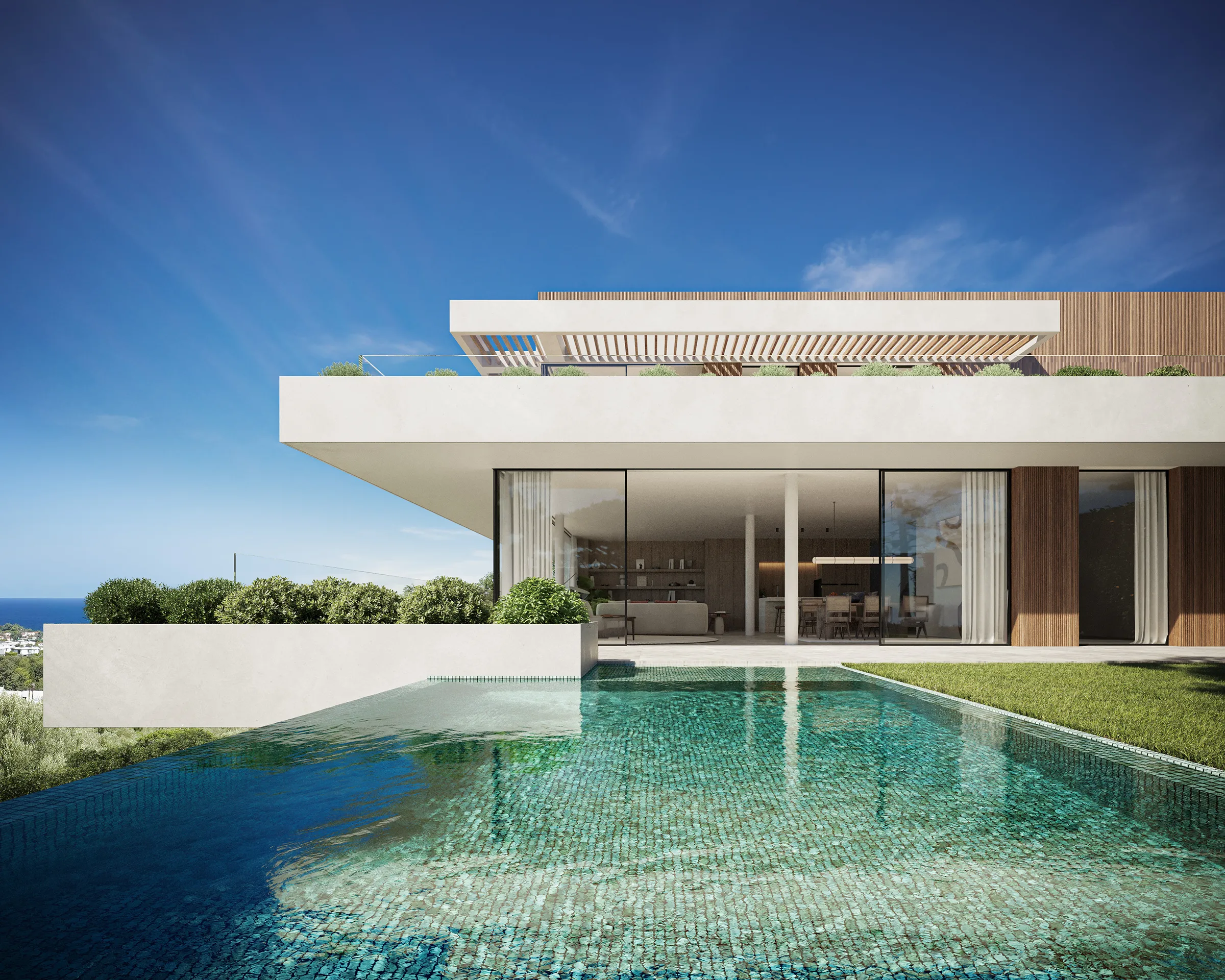 House Lisboa Portugal Pool Hyperrealistic Visualisation