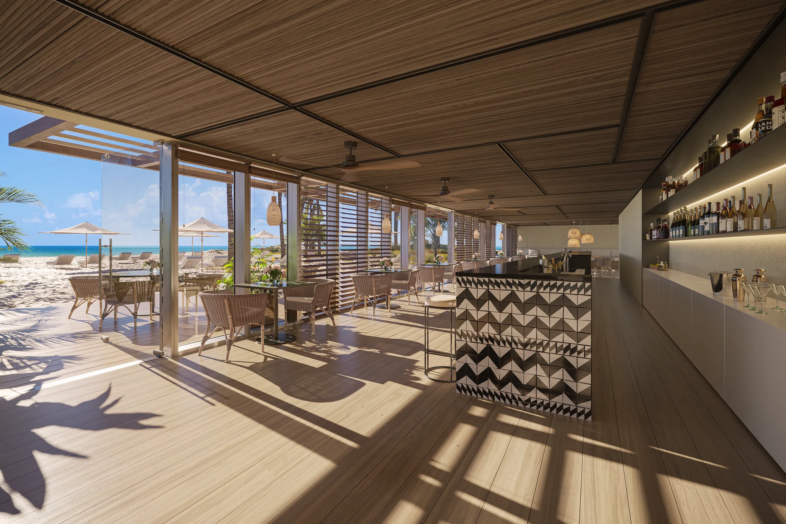 Pompano Ritz Carlton Miami Usa Restaurant Bar Real Estate 3D
