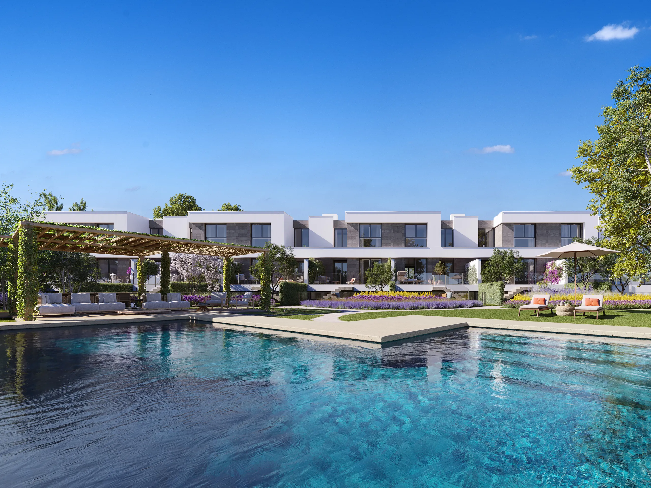 Ilex Adosado Colmenar Viejo Madrid Pool 3D Architecture