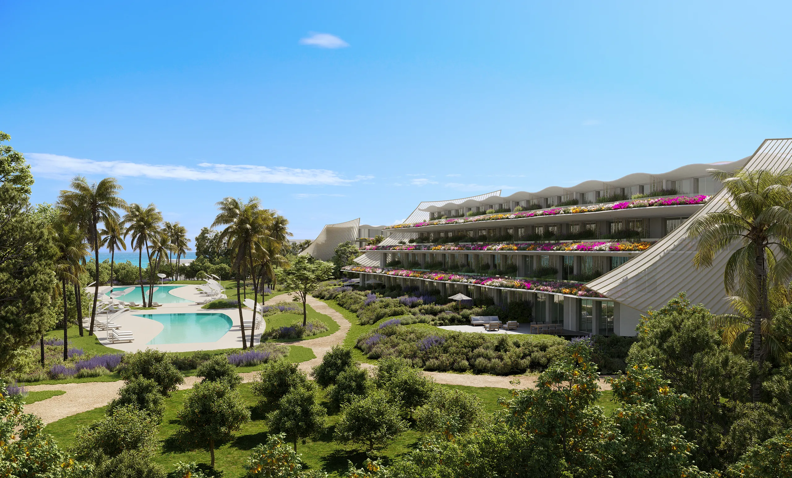 Apartaments Benidorm Alicante Pool Architectural Renderings