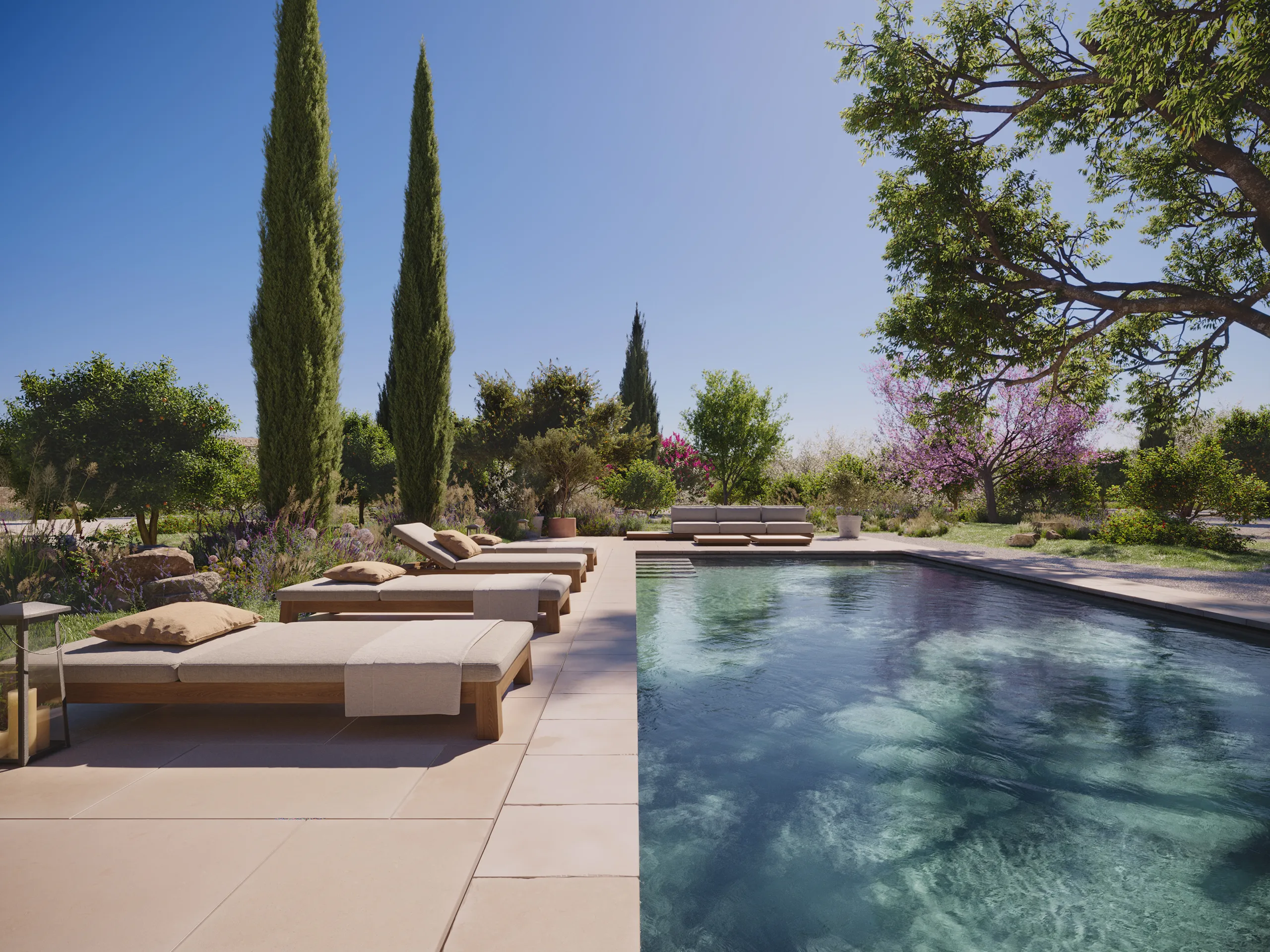 House Santanyi Mallorca Pool Property Branding Cgi