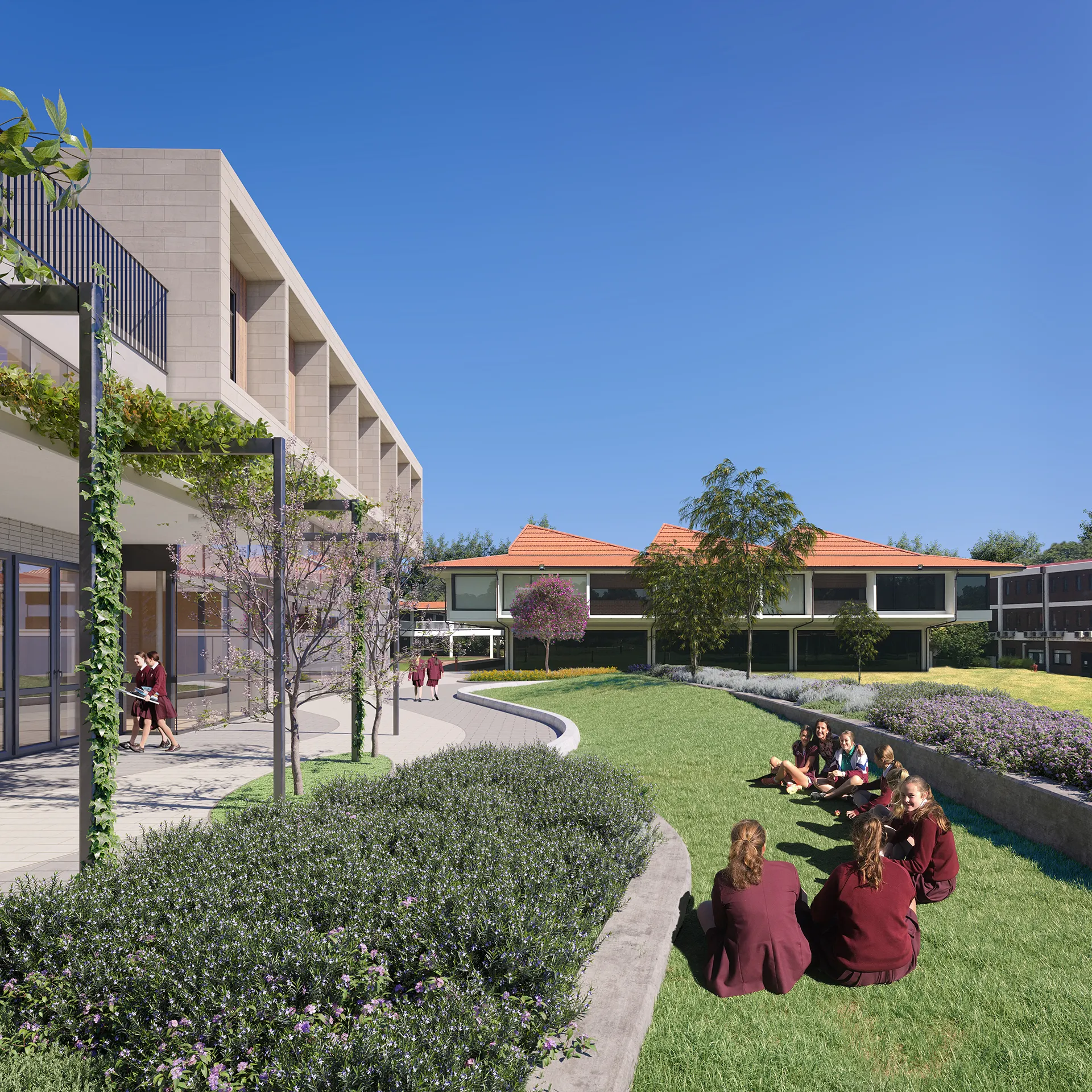 Arts Centre Perth Australia Fassade eye level Hyperrealistic 3D