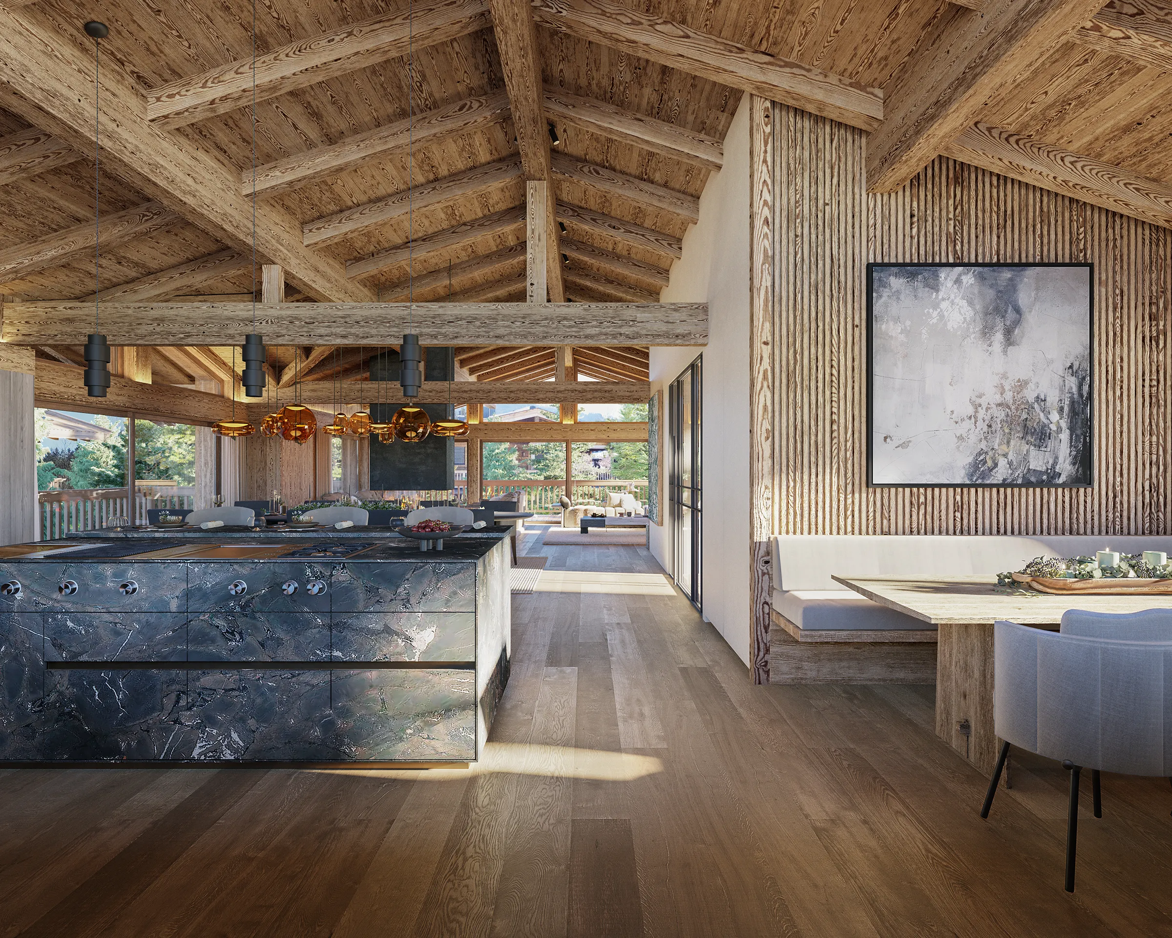 Villa Kitzbühel Austria Spa Architectural Rendering