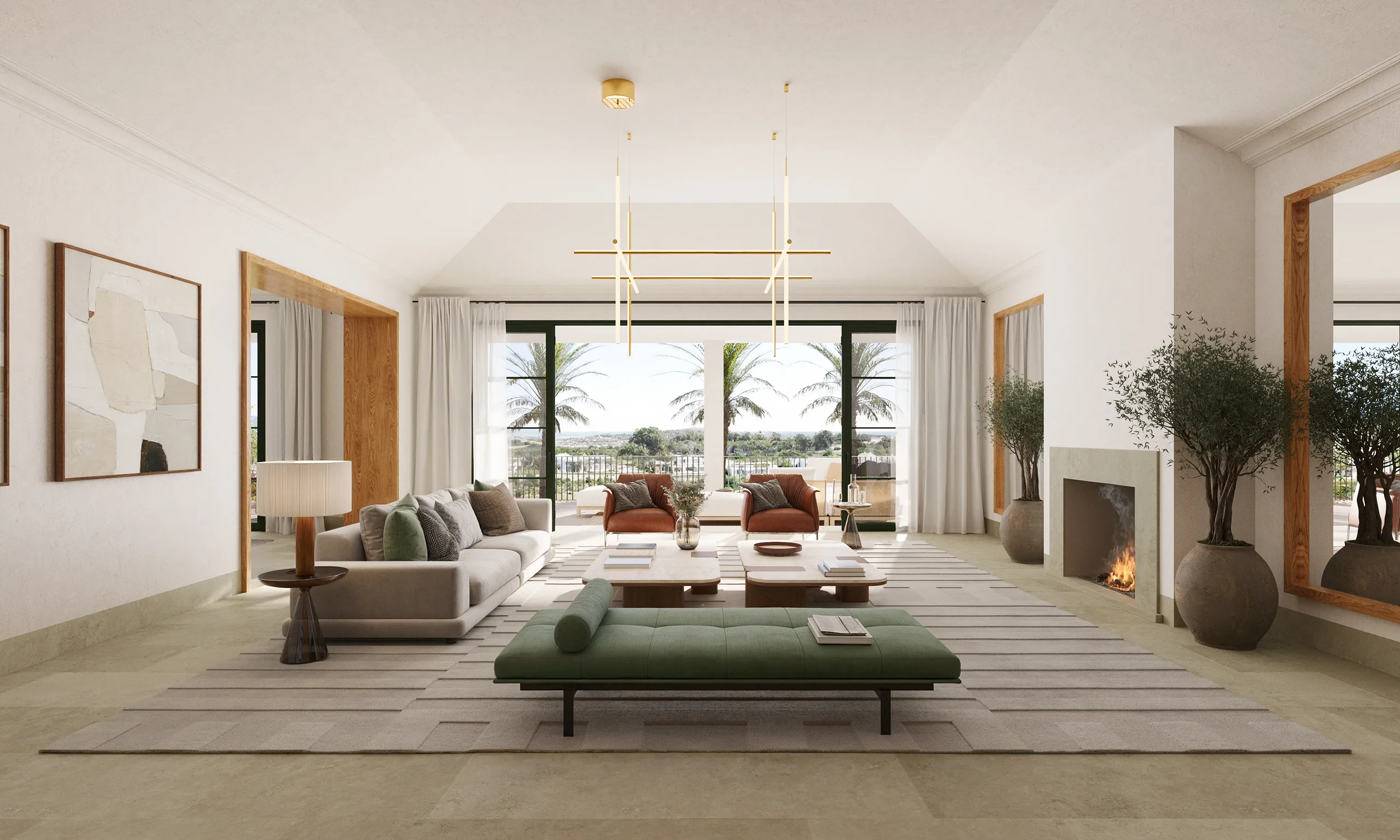Villa Finca Cortesin Marbella Living Property Branding 3D