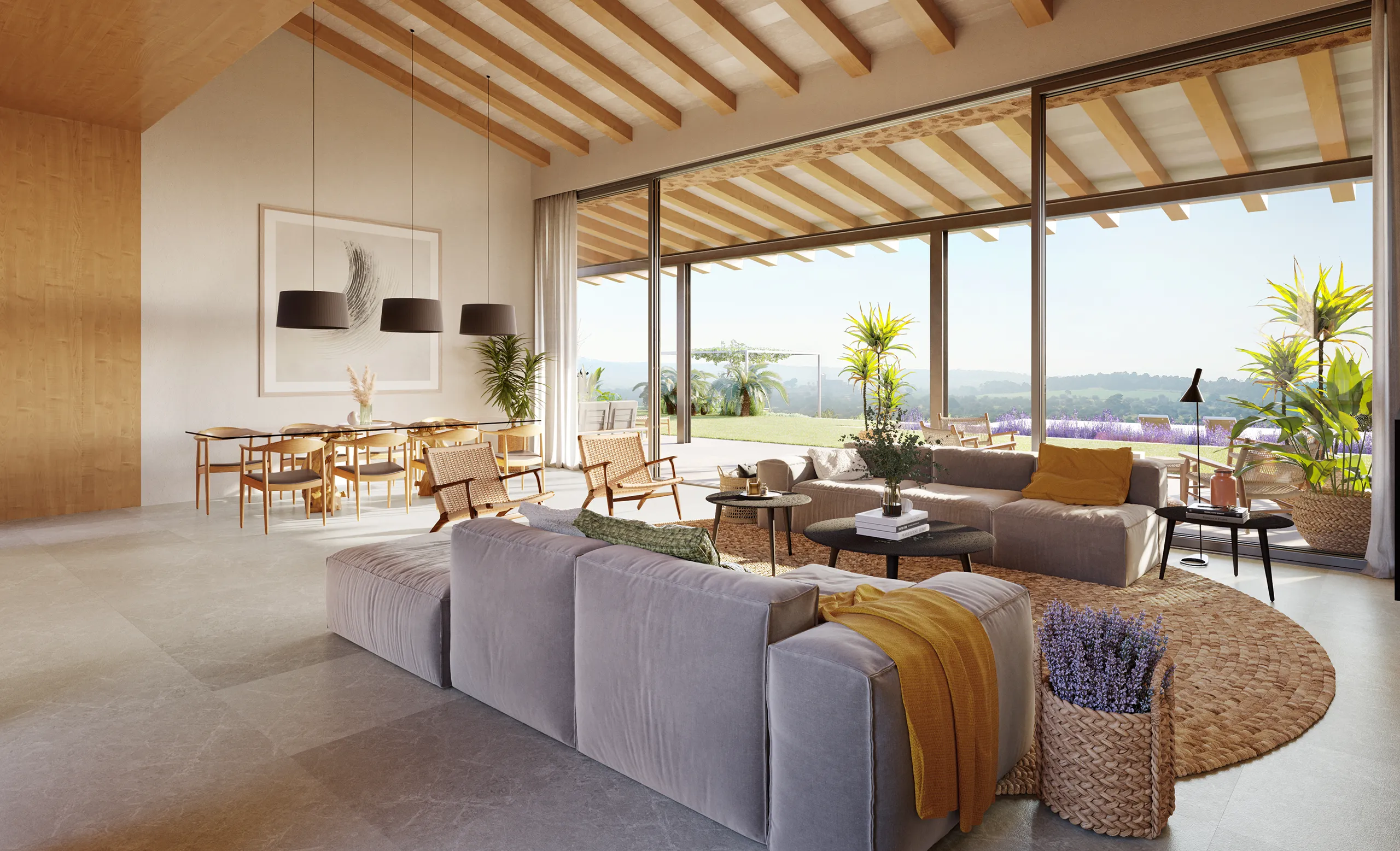 Finca Bunyola Mallorca Kitchen Architectural Visualization