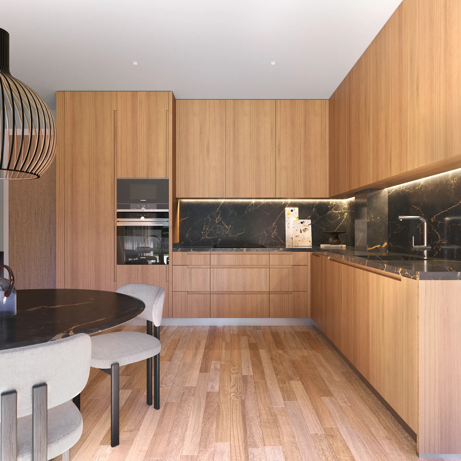 Viviendas Aravaca Madrid cocina Renders fotorrealista