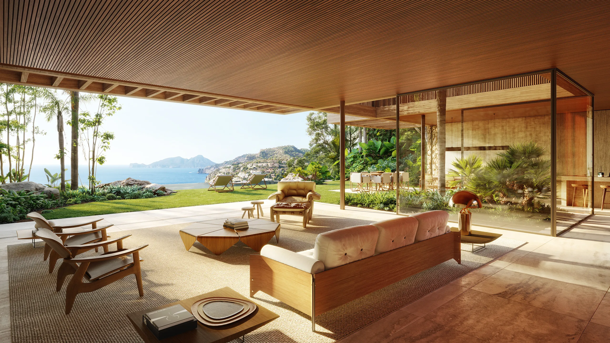 Villa Wabisabi Andratx Mallorca Living Photorealistics Cgi