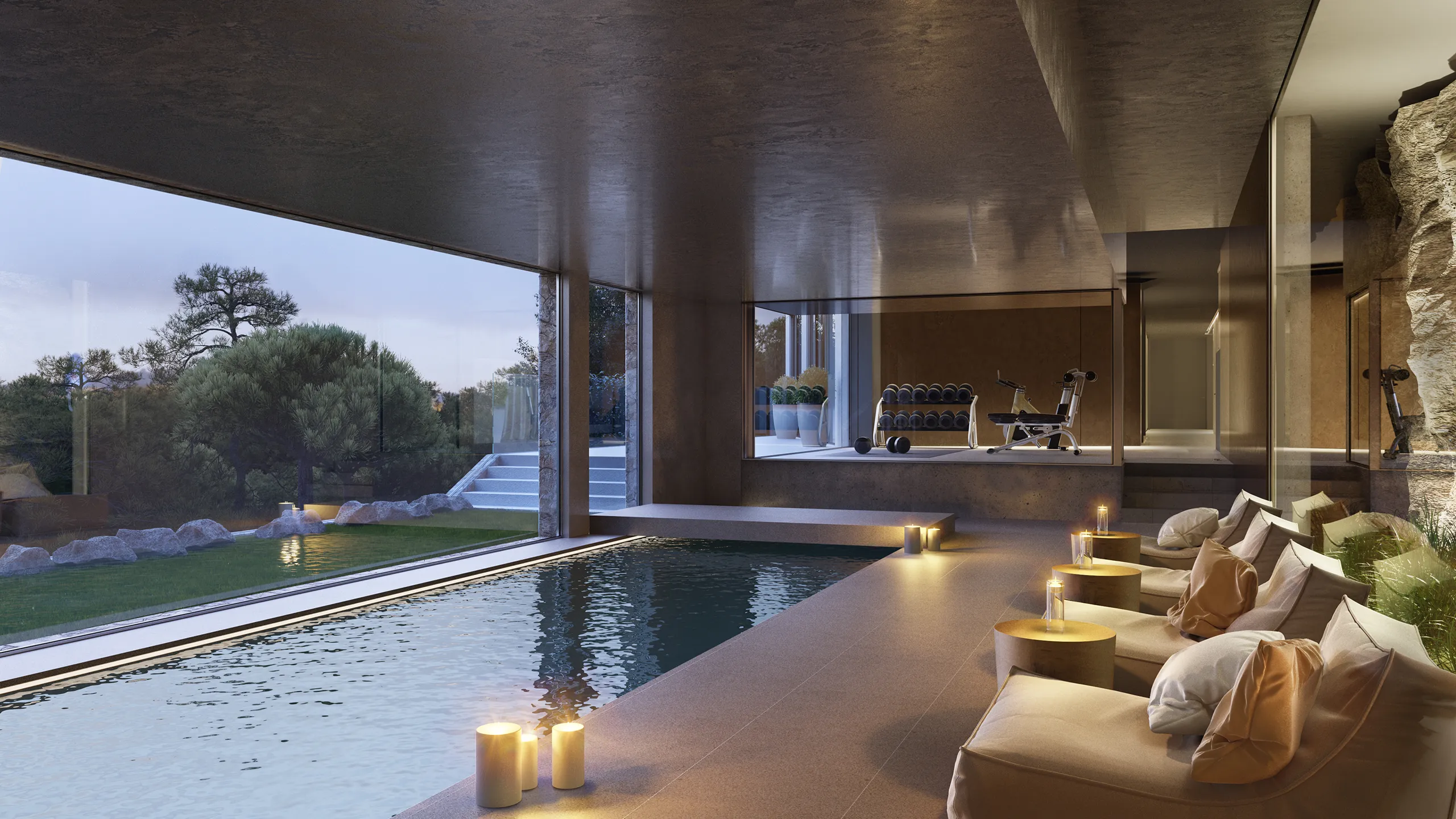House Son Vida Mallorca Bathroom Architectural renders