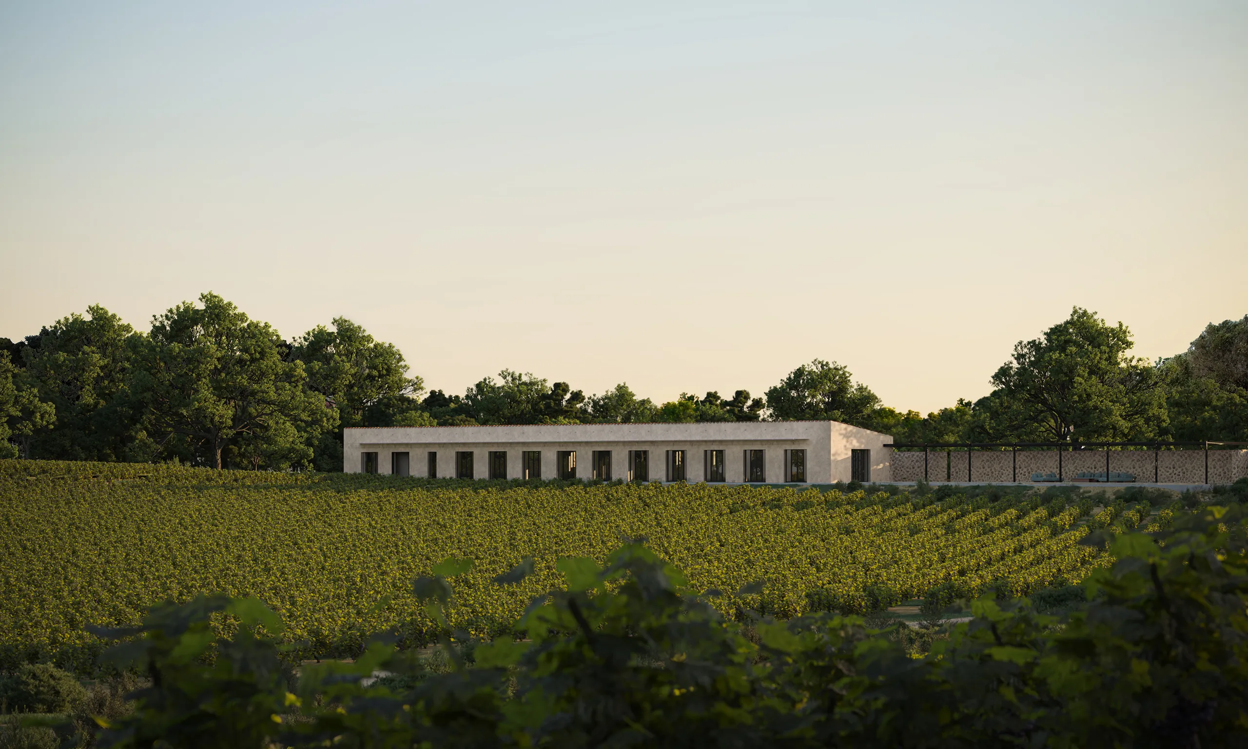 Finca Randa Mallorca Garden Photorealistic Rendering