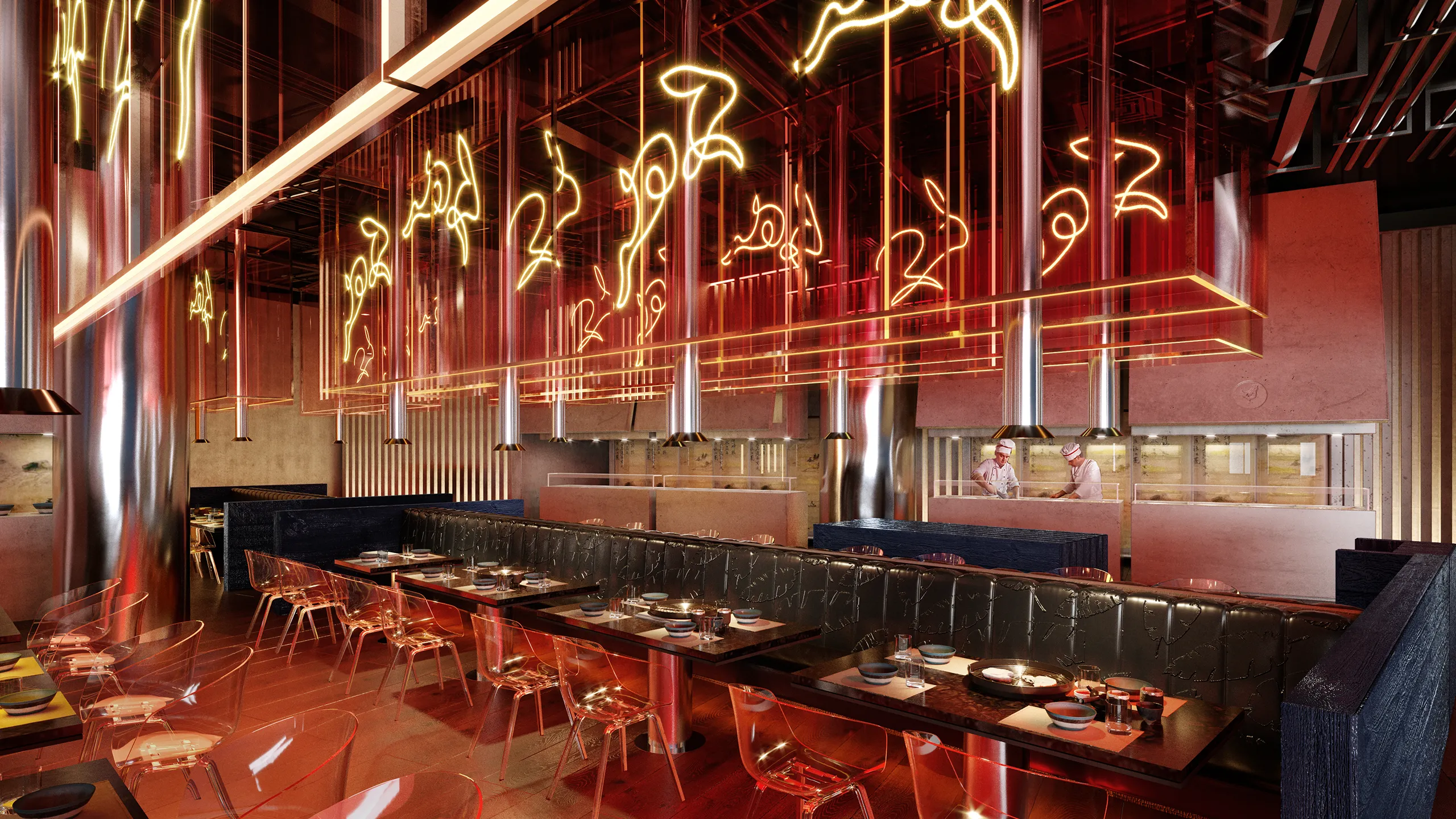 Hotel Star Gold Coast Australia restaurante bar Render arquitectura