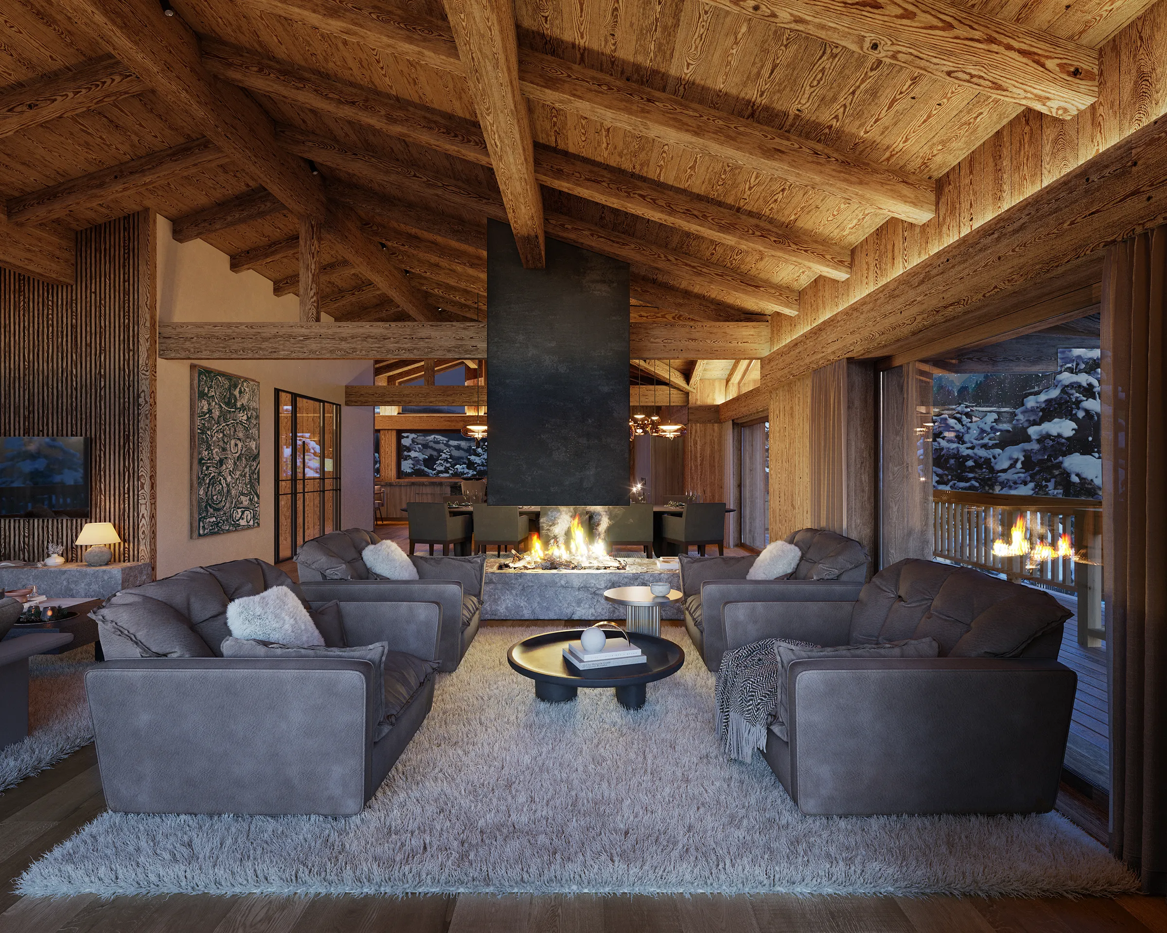 Villa Kitzbühel Austria Living Photorealistic Vr