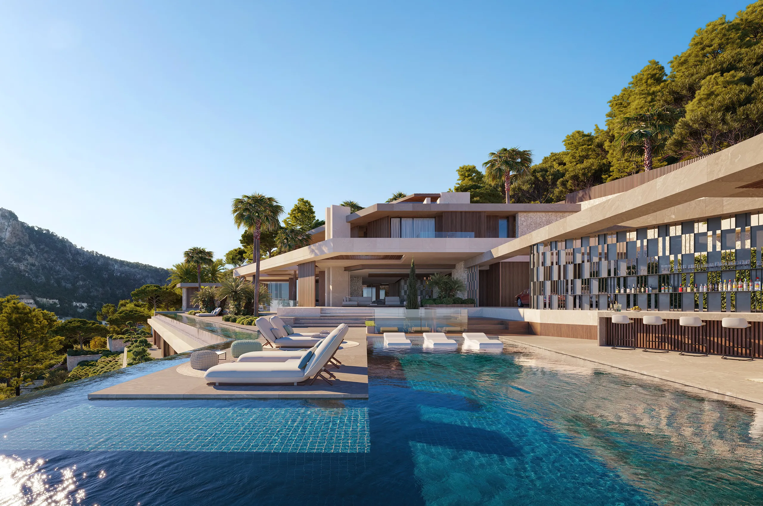 Villa Port Andratx Mallorca Pool Hyperrealistic Virtual Tour