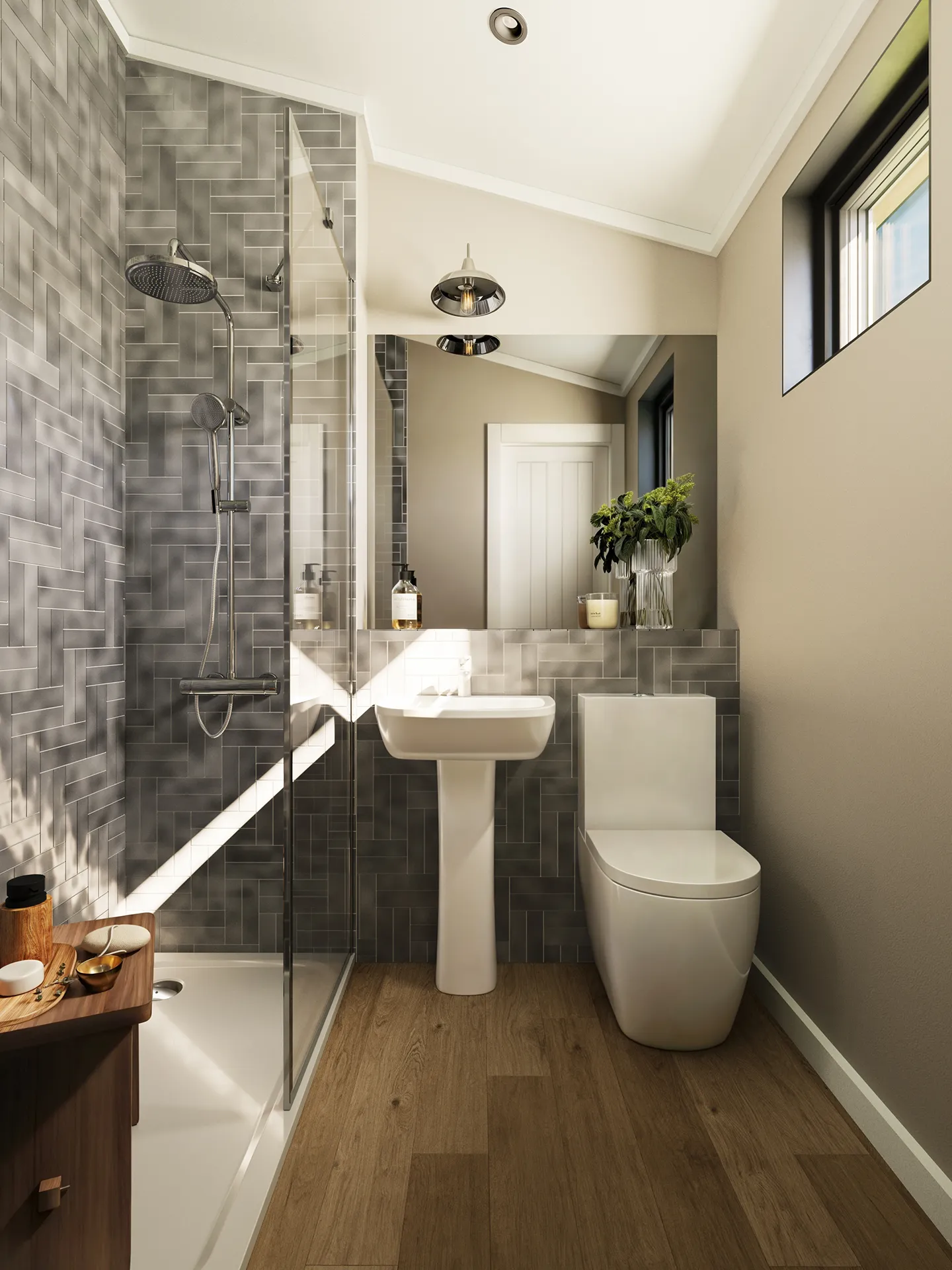 Lodges Lake District Uk Baño Render arquitectura