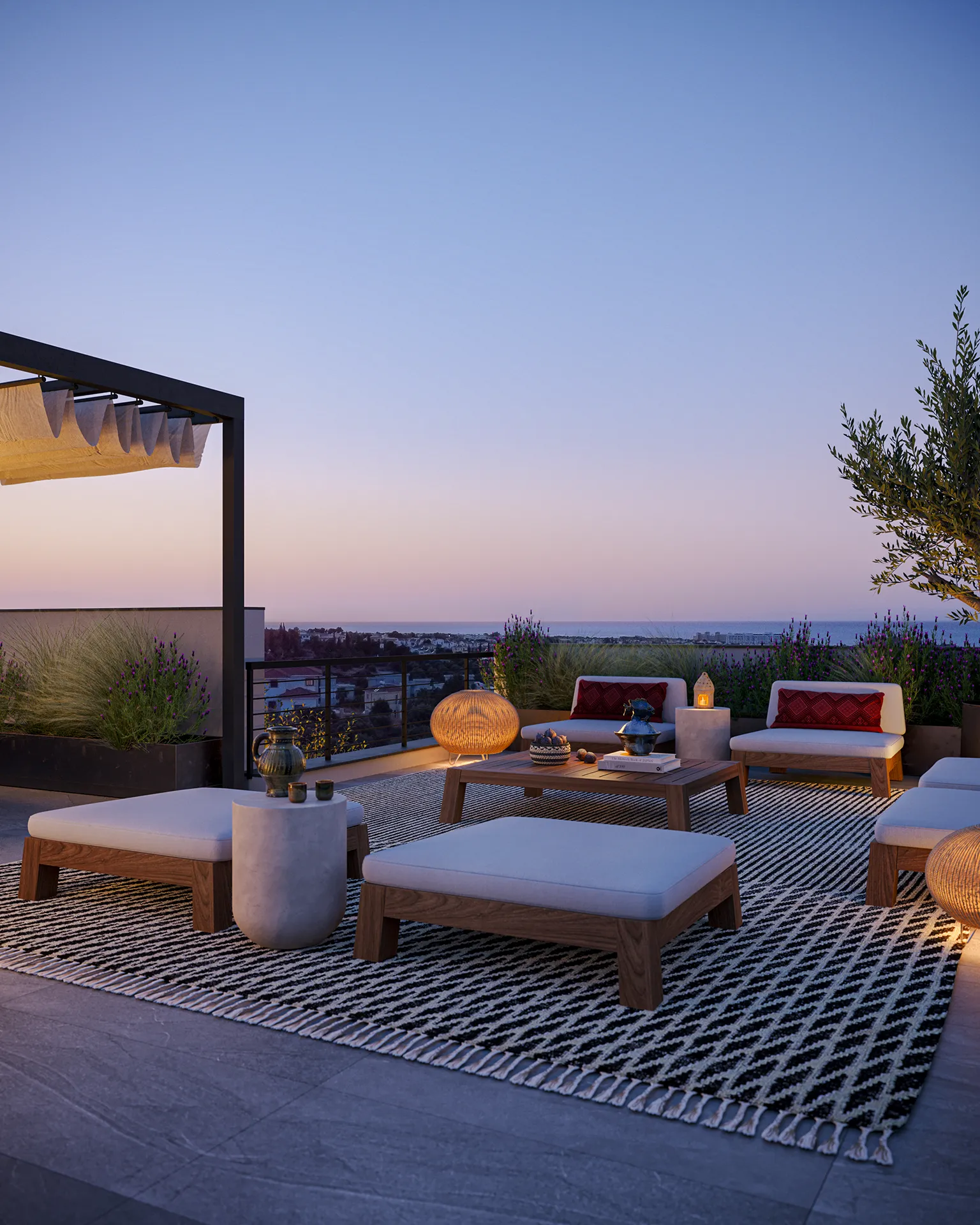 Terra Hill Alsancak Cyprus hoguera Visualizacion arquitectonica
