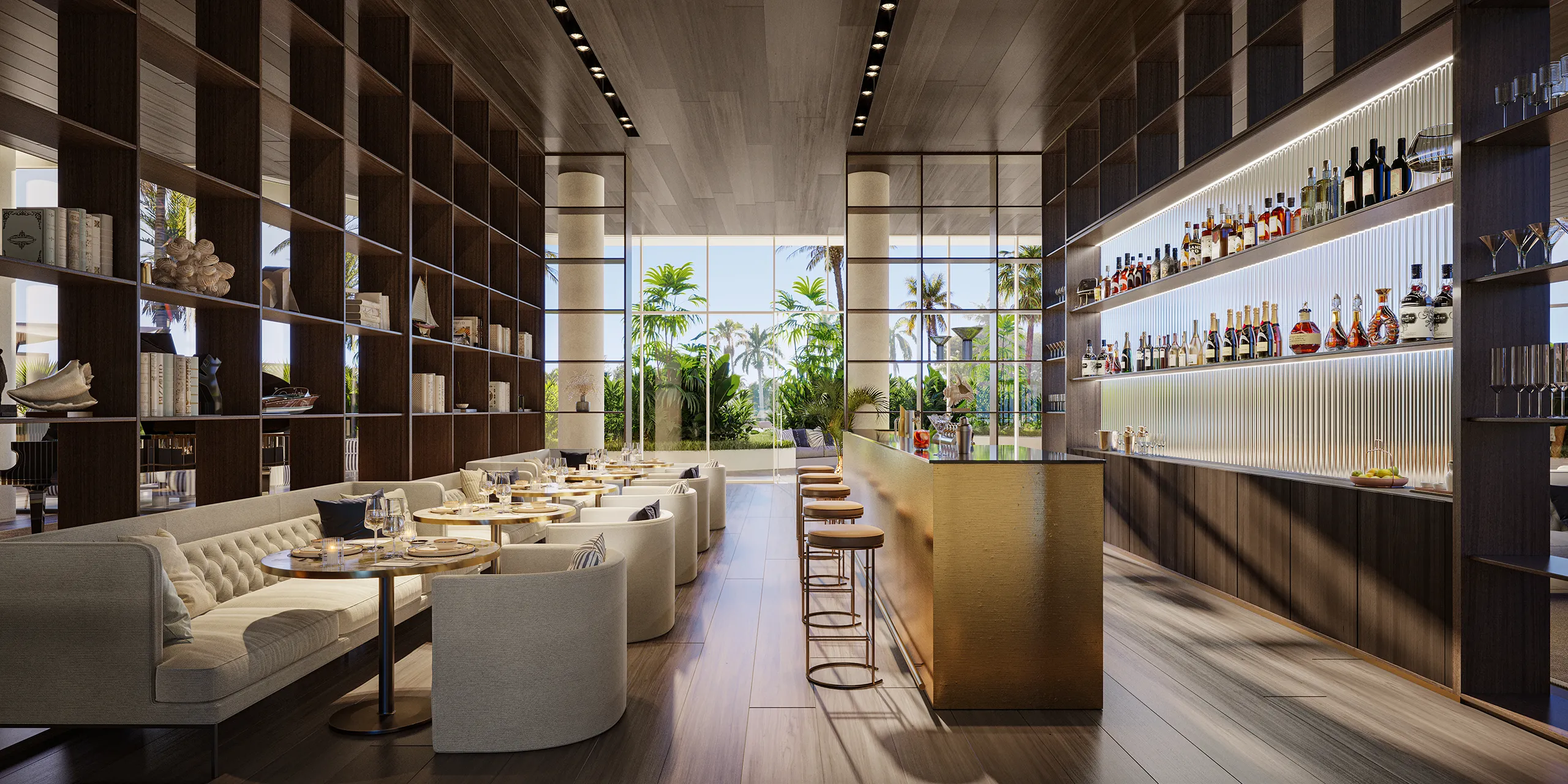 Pompano Ritz Carlton Miami Usa Restaurant Bar Hyperrealistic 3D