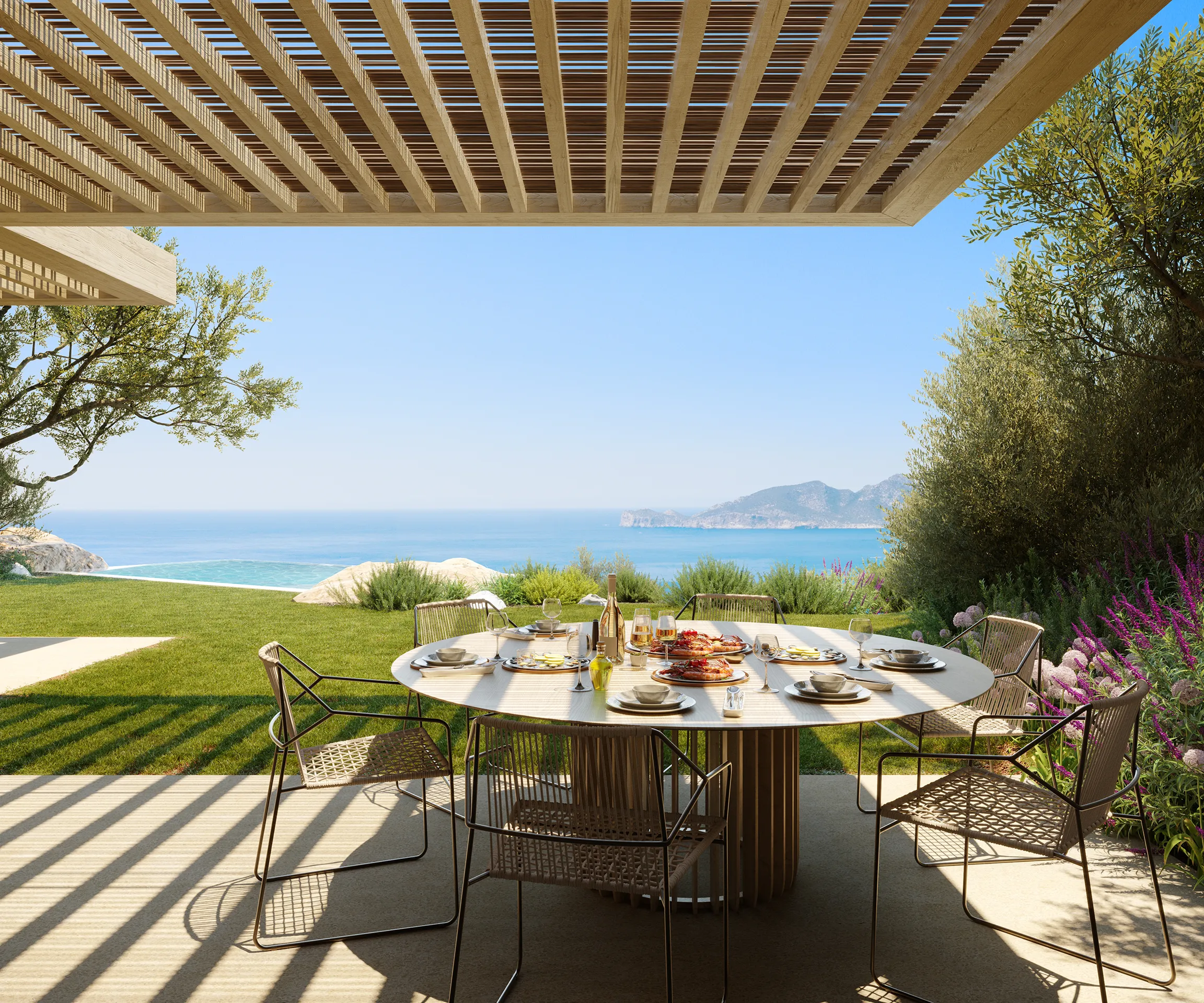 Villa Port Dandratx Mallorca Outdoor Kitchen real estate virtual tour