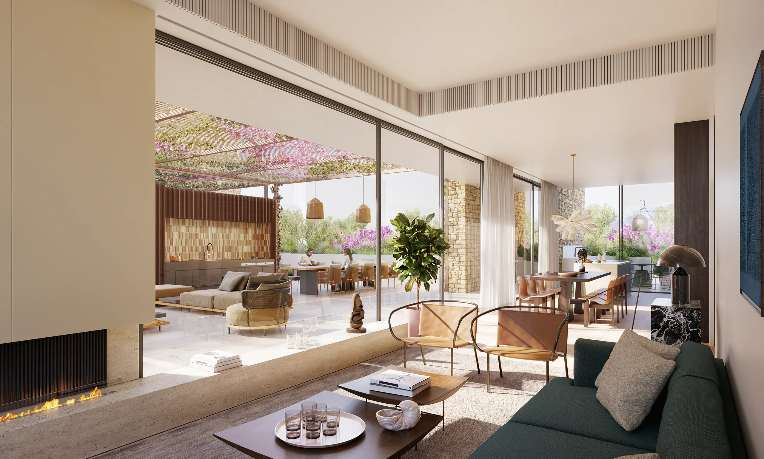 Atenas Housing Atenas Greece Living Photorealistics Visualisations