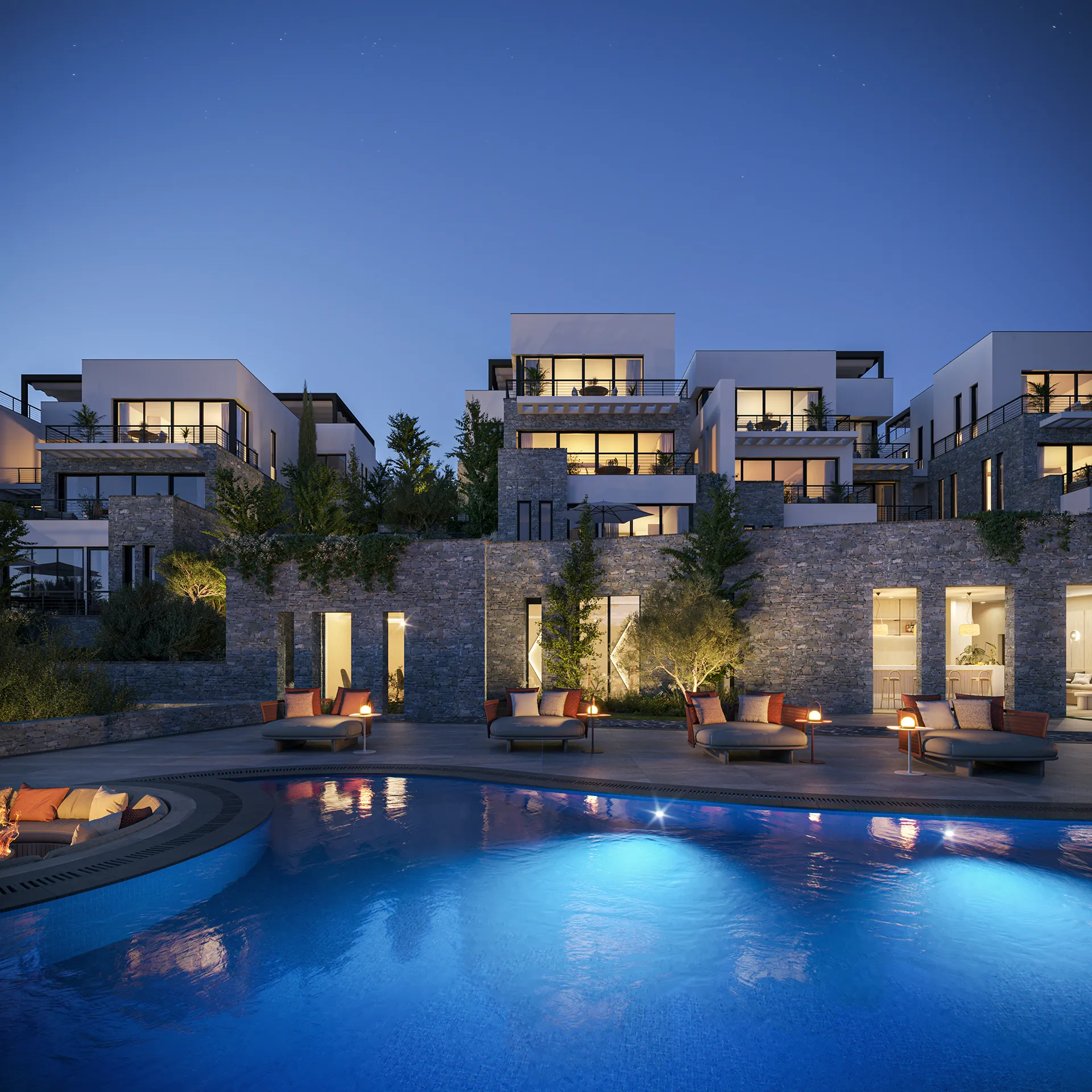 Terra Hill Alsancak Cyprus piscina 3D Fotorrealismo