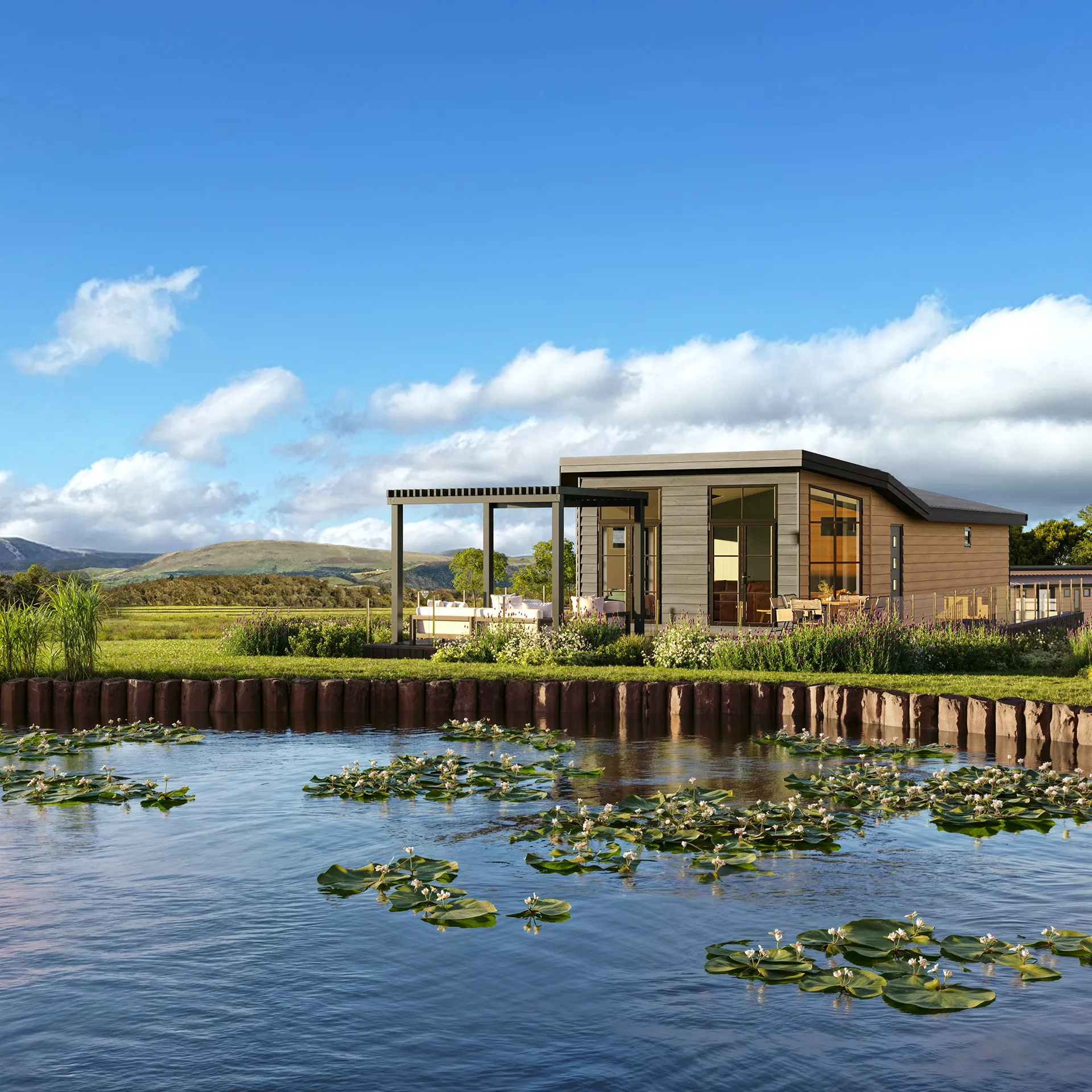 Lodges Lake District Uk Fachada Renders arquitectura