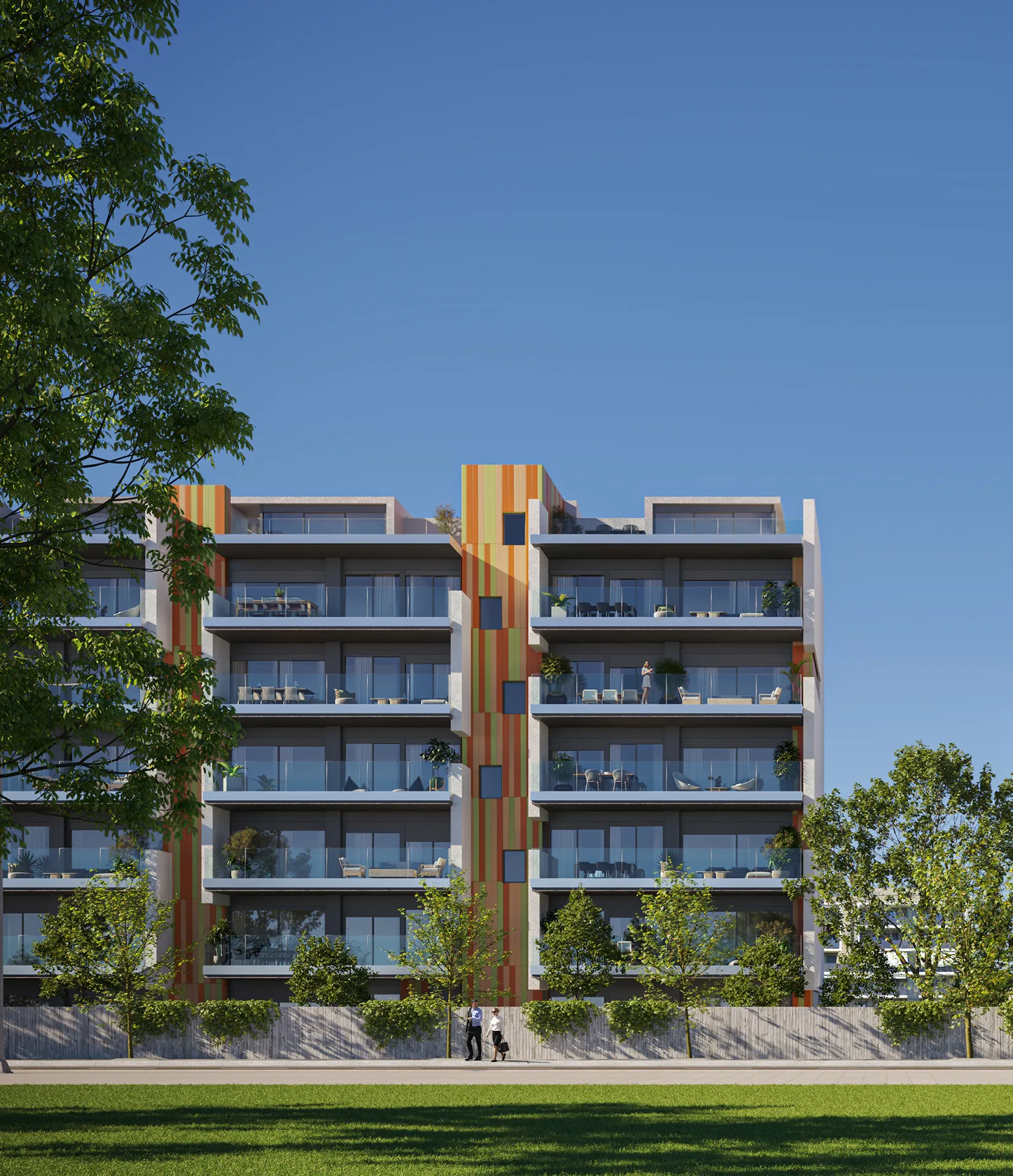 Lleida Piso Lleida Lerida Fassade eye level real estate renders