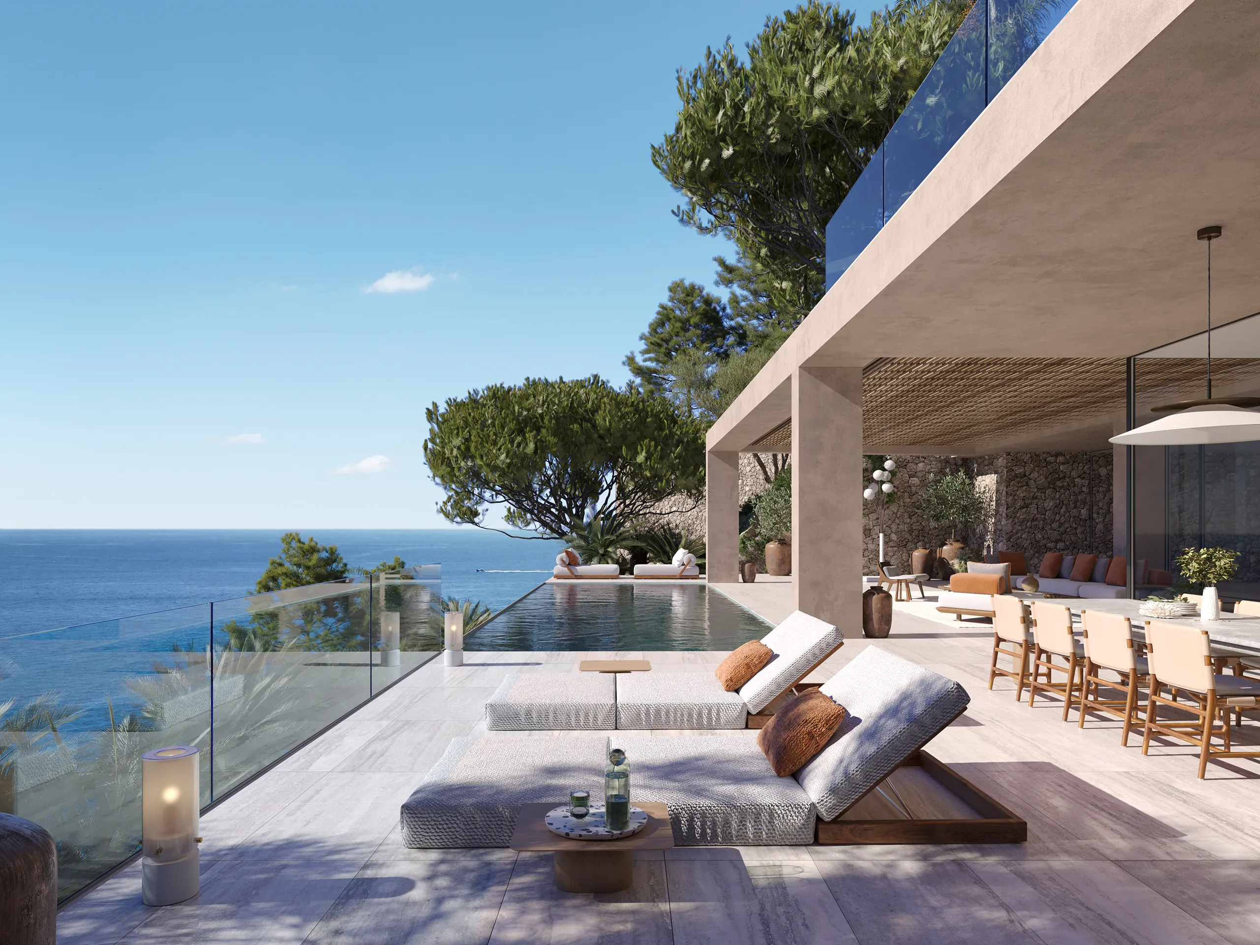 House Las Brisas Andratx Mallorca terrace Real Estate Rendering