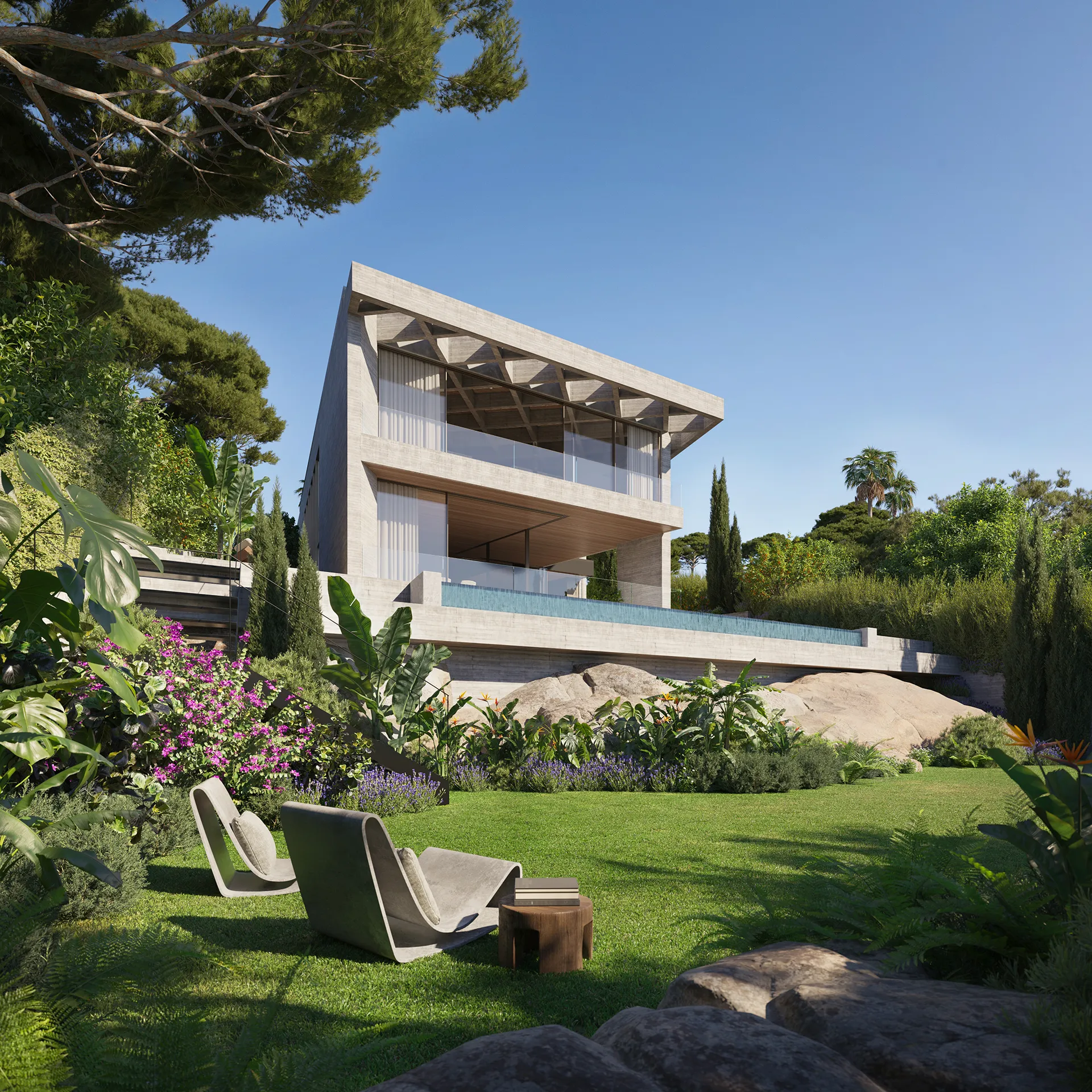 Casa Costa Den Blanes Mallorca jardin VR arquitectonica