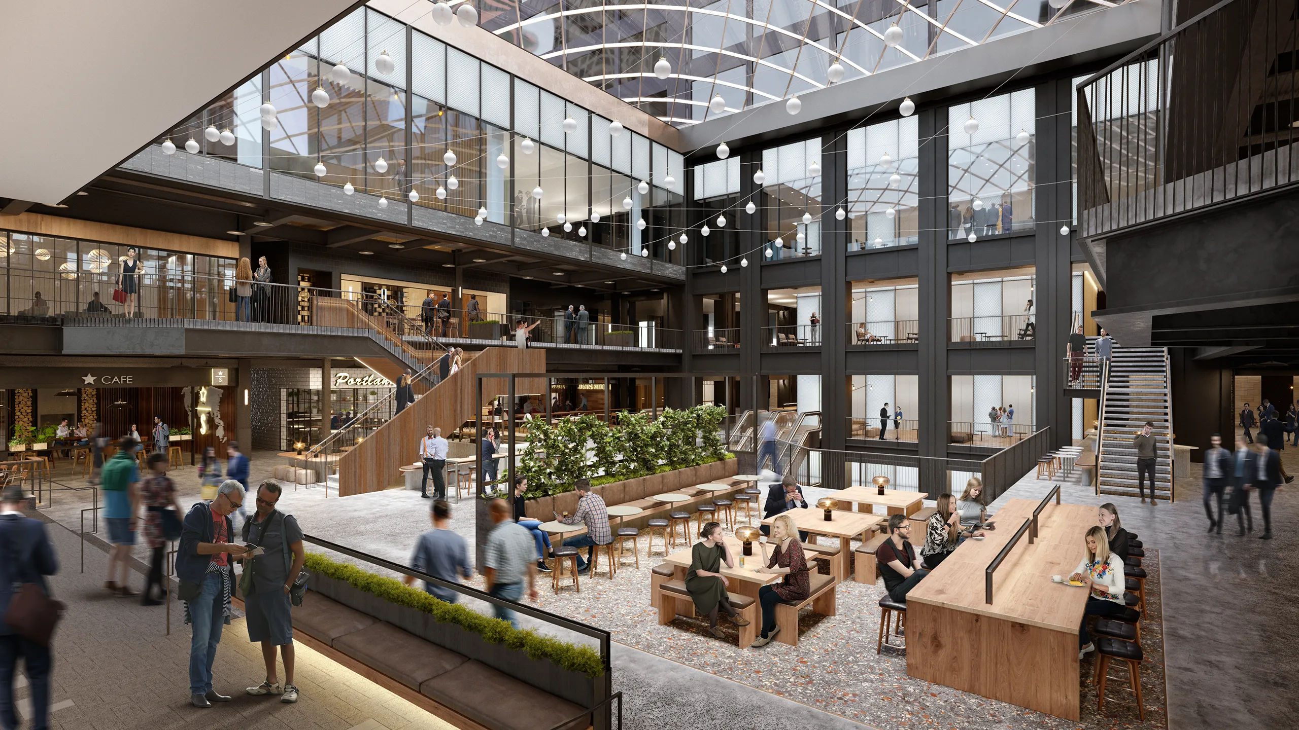 Willis Tower Oficinas Chicago EEUU Zonas comunes renders fotorrealista