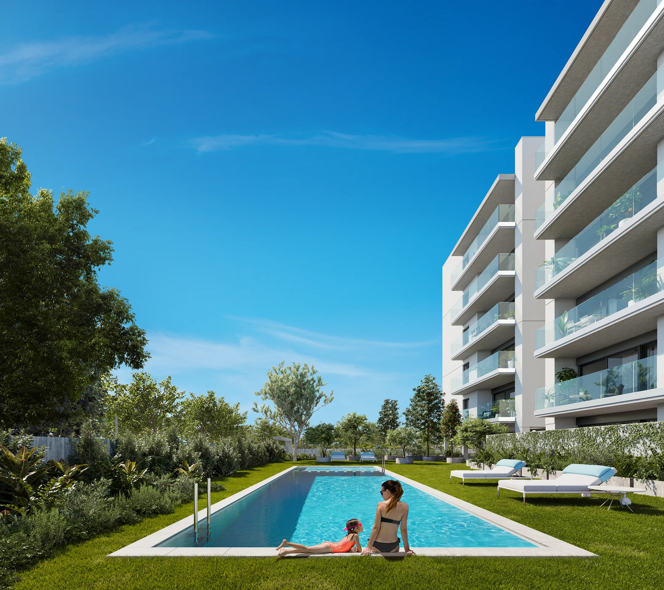 Promomelba Vivienda Lerida Lerida Pool Hyperrealistic Cgi