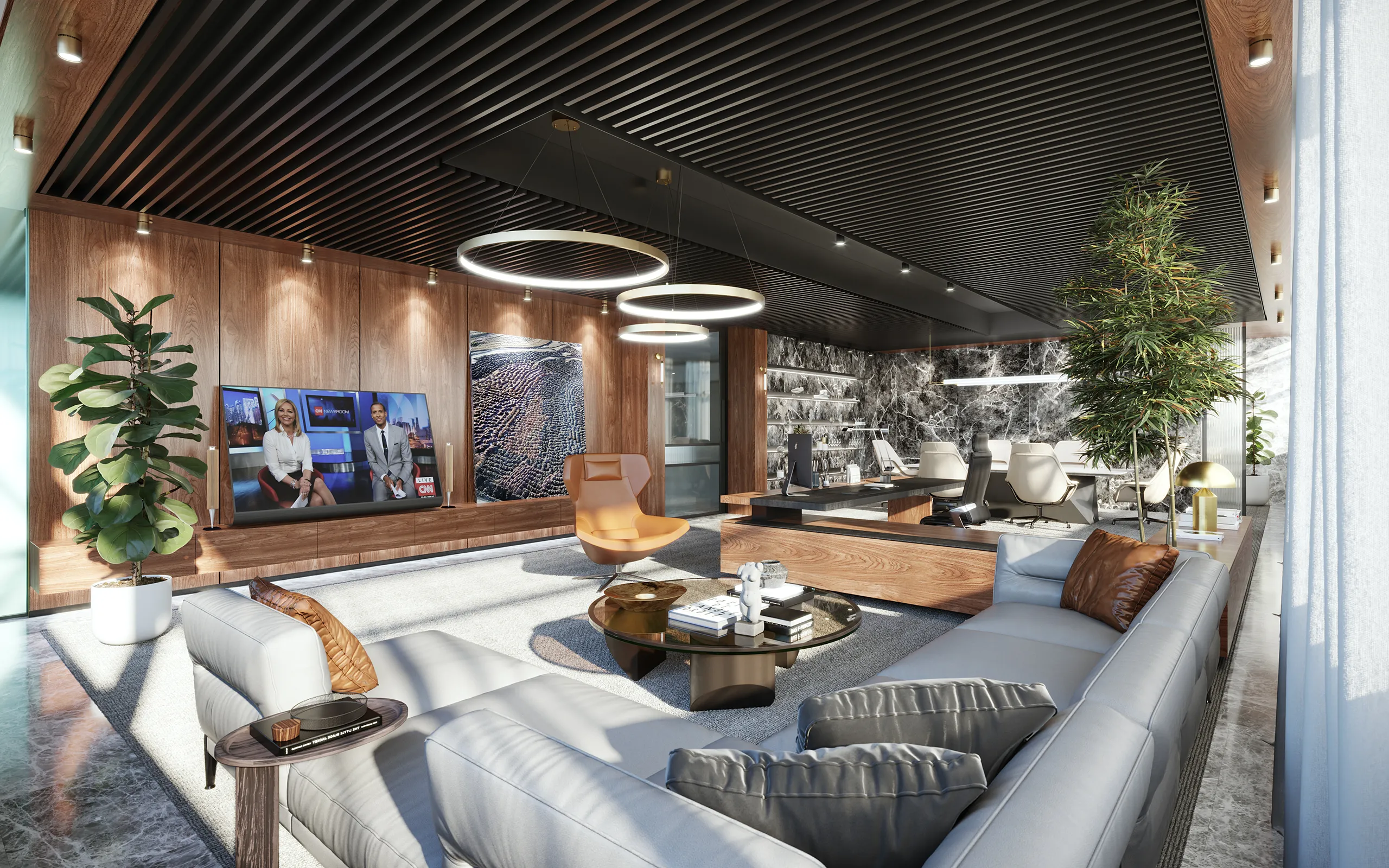 Mrl Headquarters Usa Common Areas Real Estate Renders