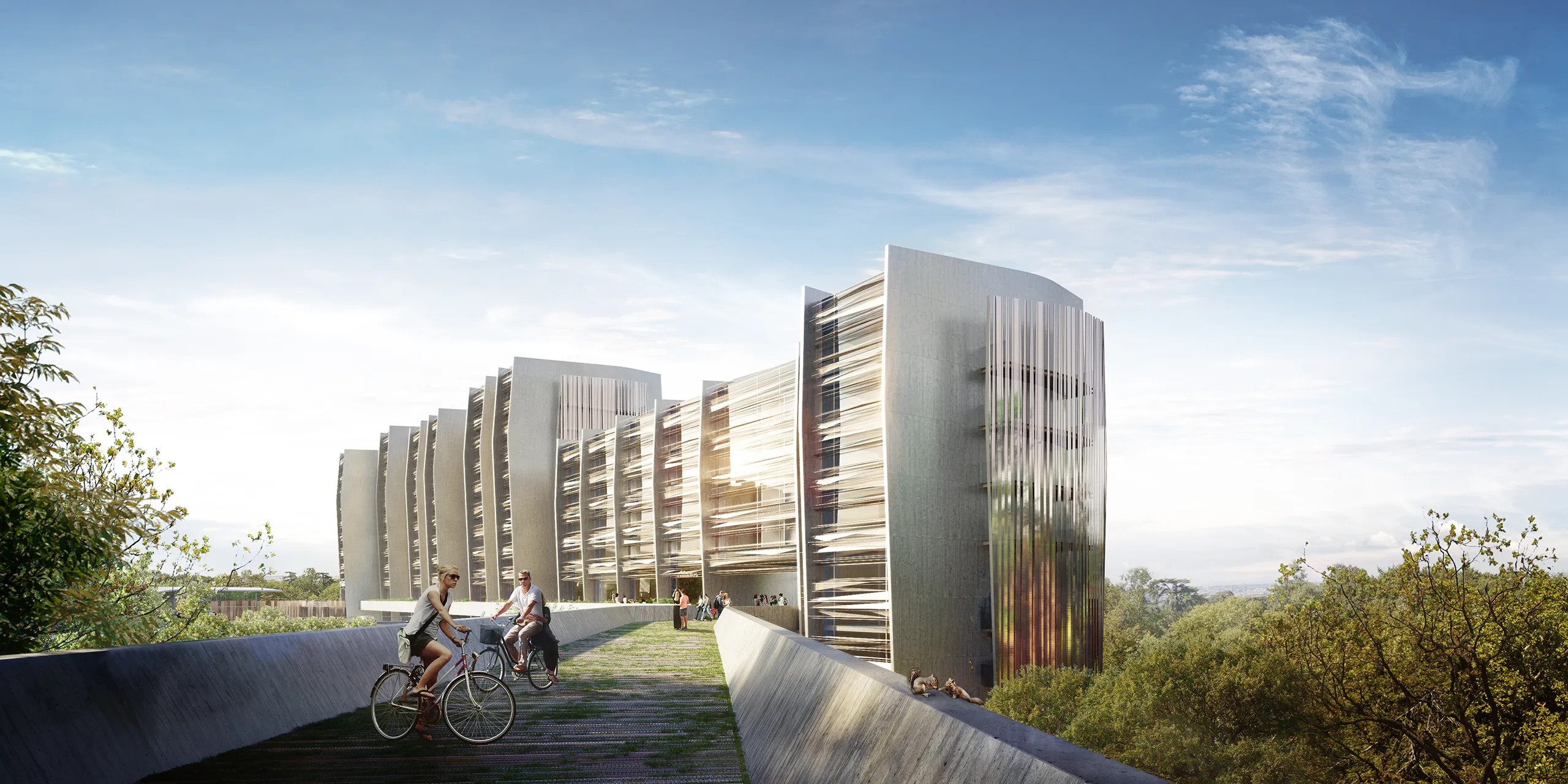 Lormont Apartments Lormont France Fassade eye level Renderings of Architecture