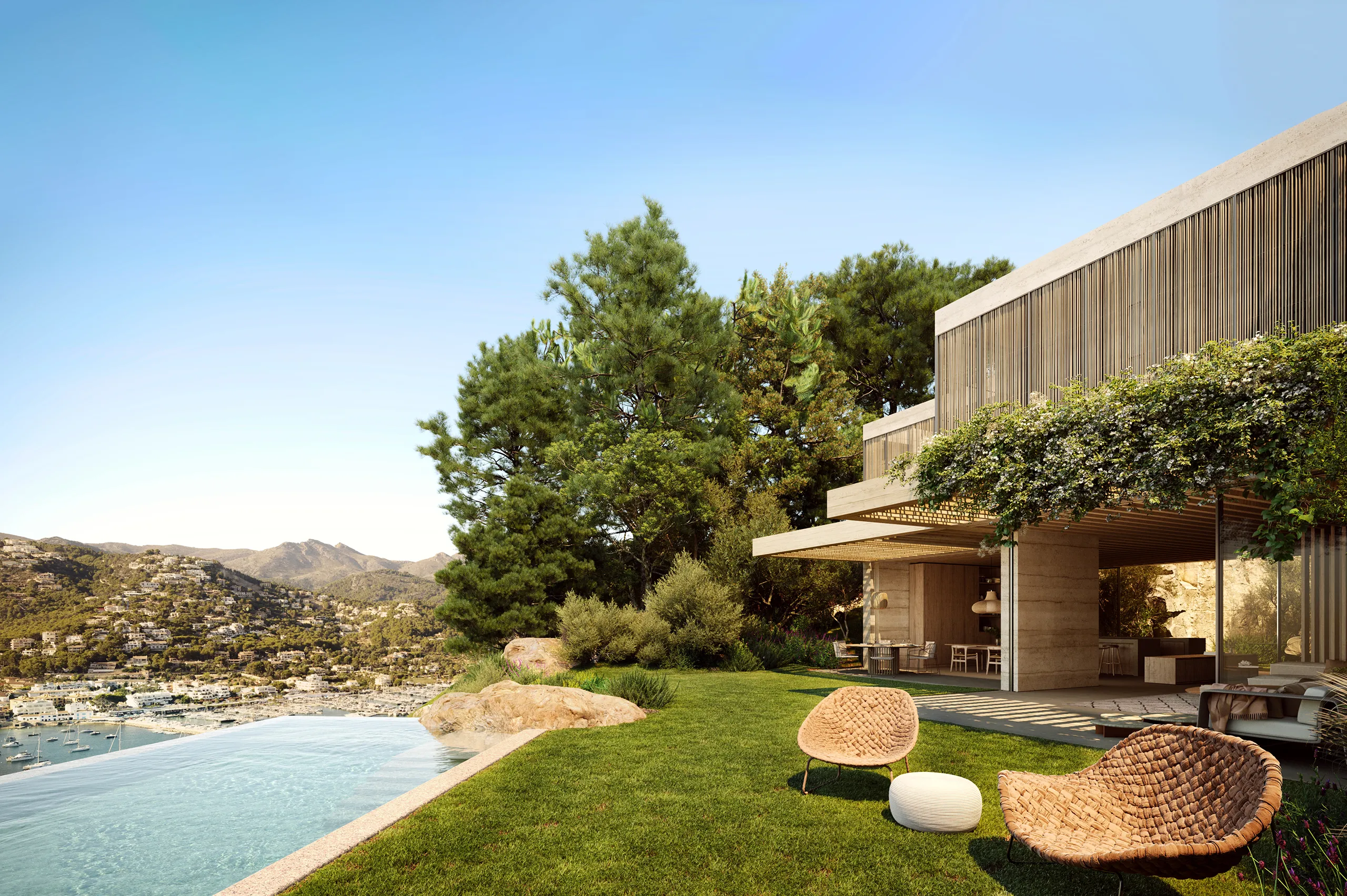 Villa Port Dandratx Mallorca Pool architectural renders