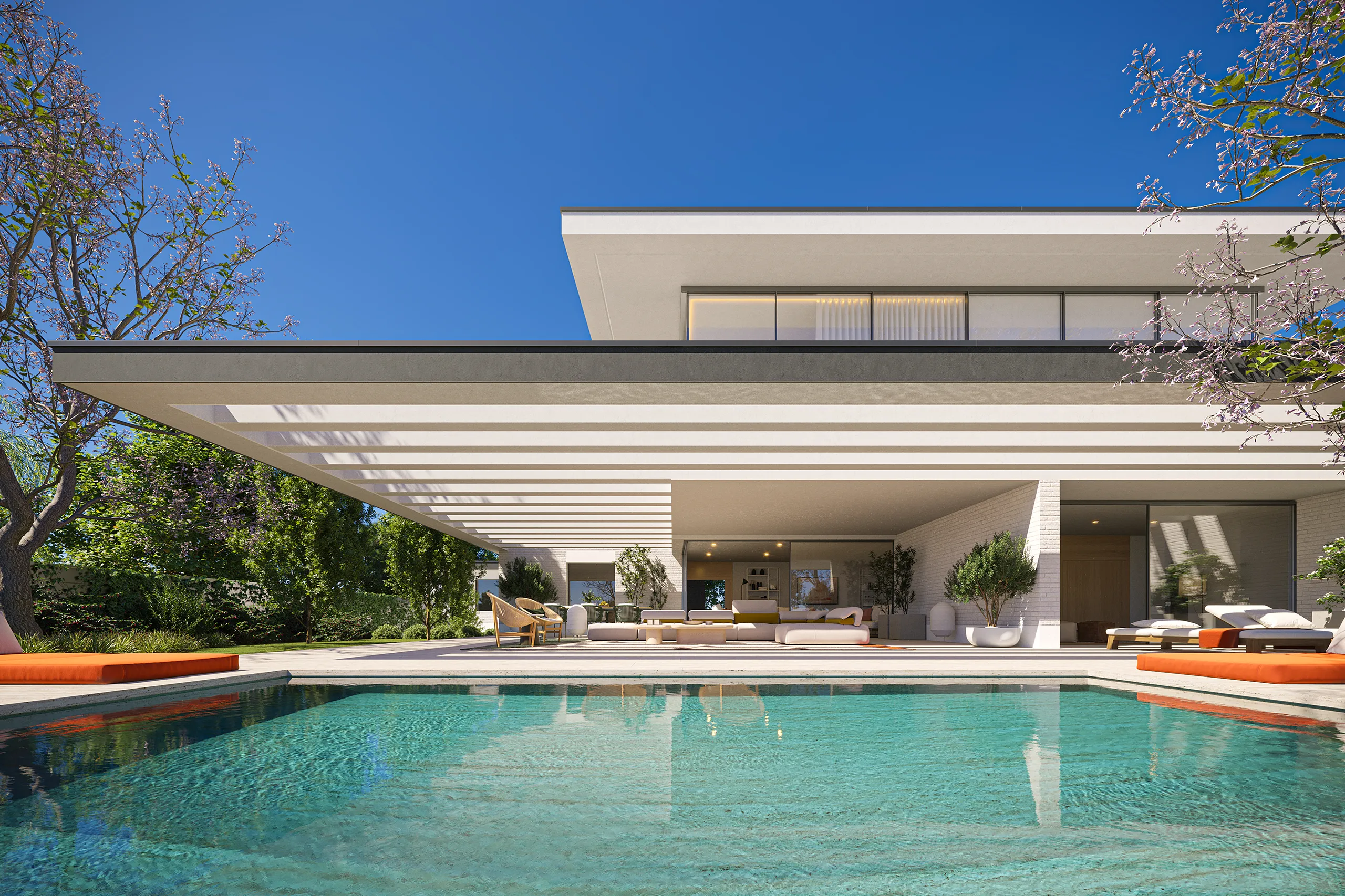 Villa Aravaca Madrid Pool Architectural Visualisations