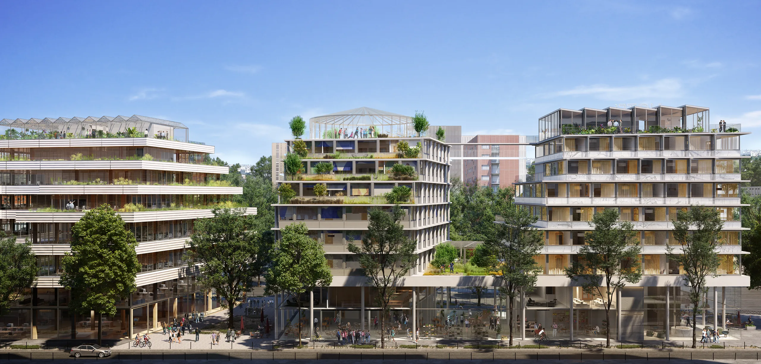 Housing Porte Saint Ouen Paris France Garden Property Branding Visualisation