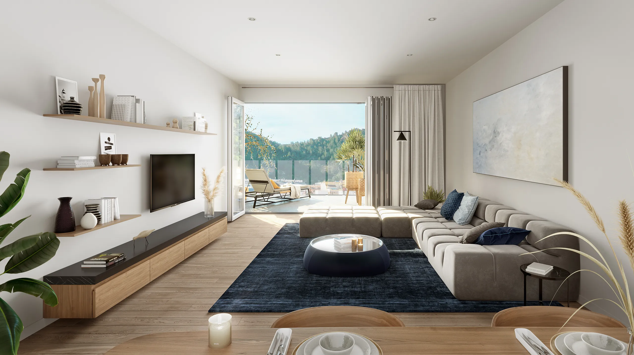 Viviendas Xativa Valencia Living Architectural Visualization