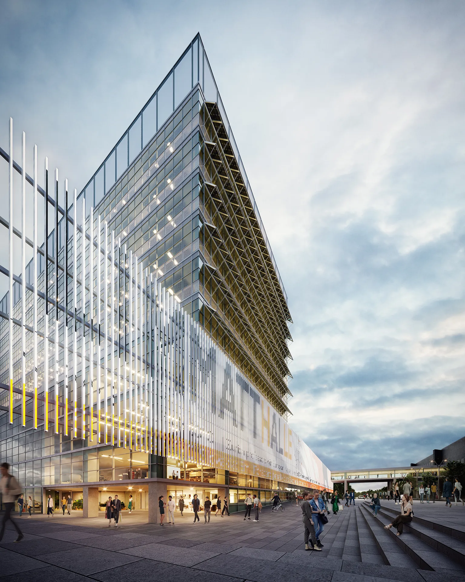 Limmatpark Oficinas Centrales Suiza Fachada Renders arquitectura