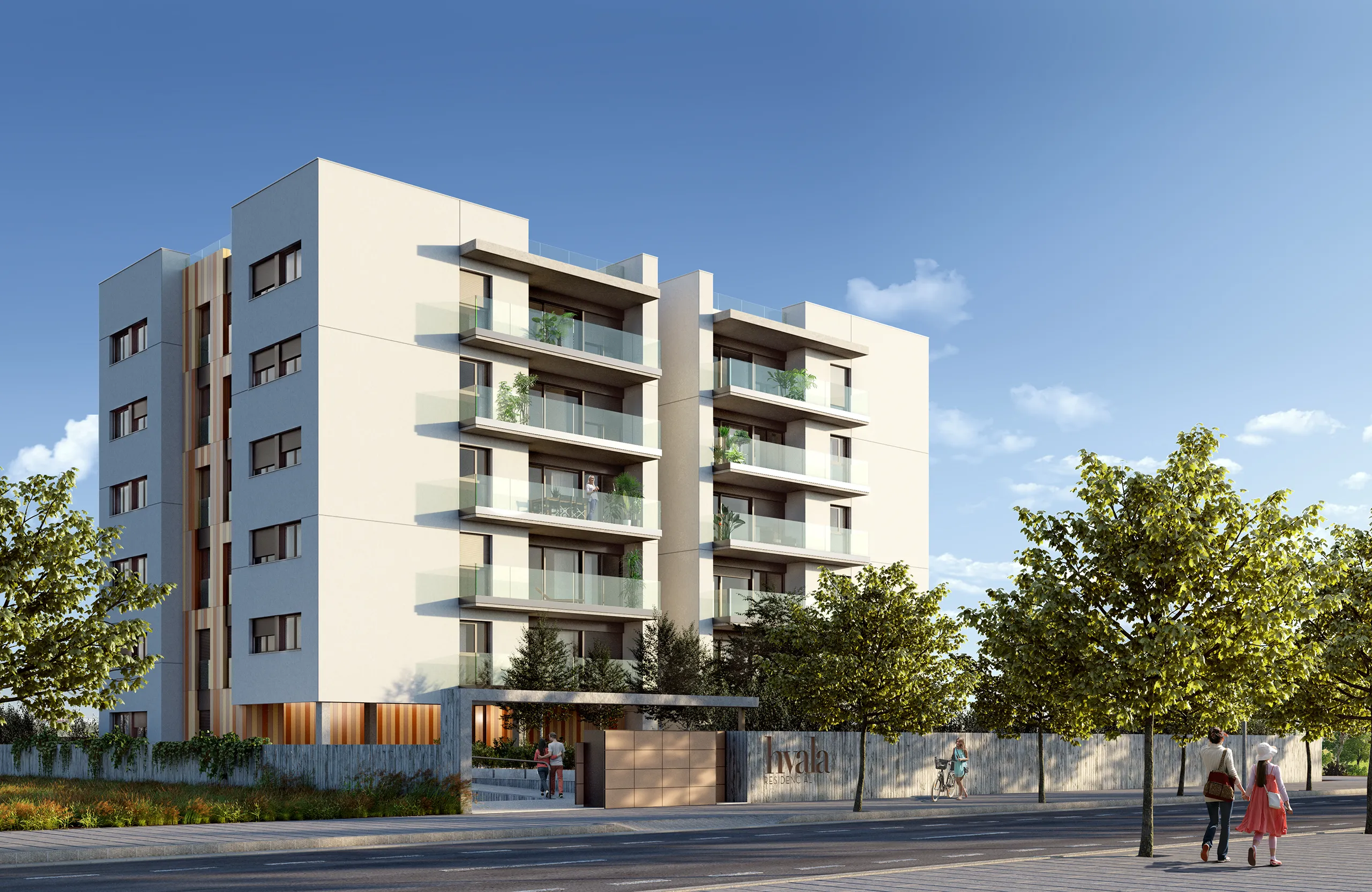 Promomelba Vivienda Lerida Lerida Fassade eye level Hyperrealistic Visualisation