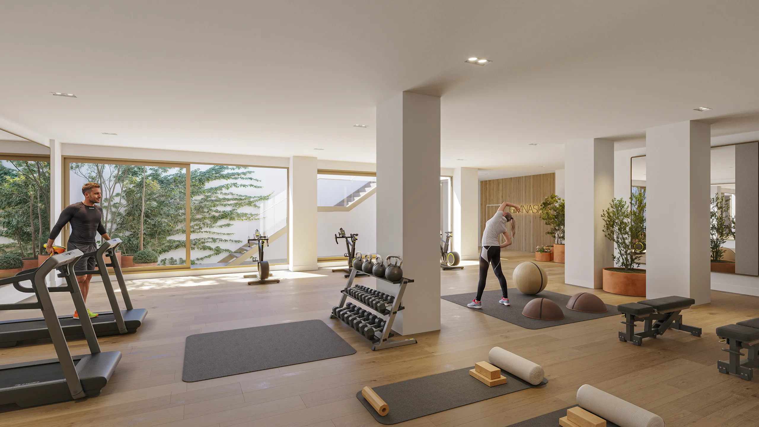 Entrenucleos Piso Sevilla Spain Gym Architectural Renders