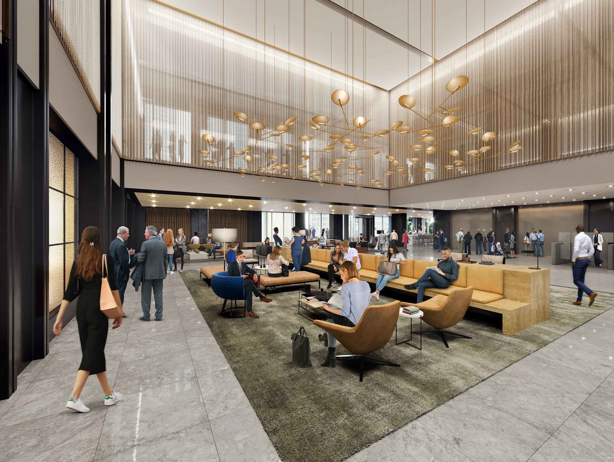 Willis Tower Oficinas Chicago EEUU Zonas comunes Inmobiliario Visualizacion