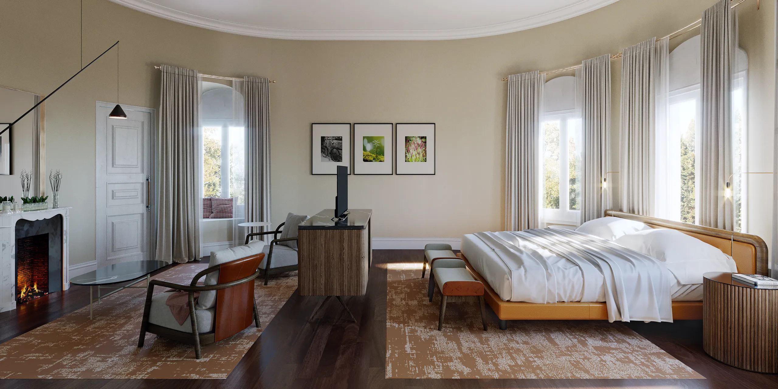 Hotel Torre Remei Barcelona Bedroom Hyperrealistic 3D