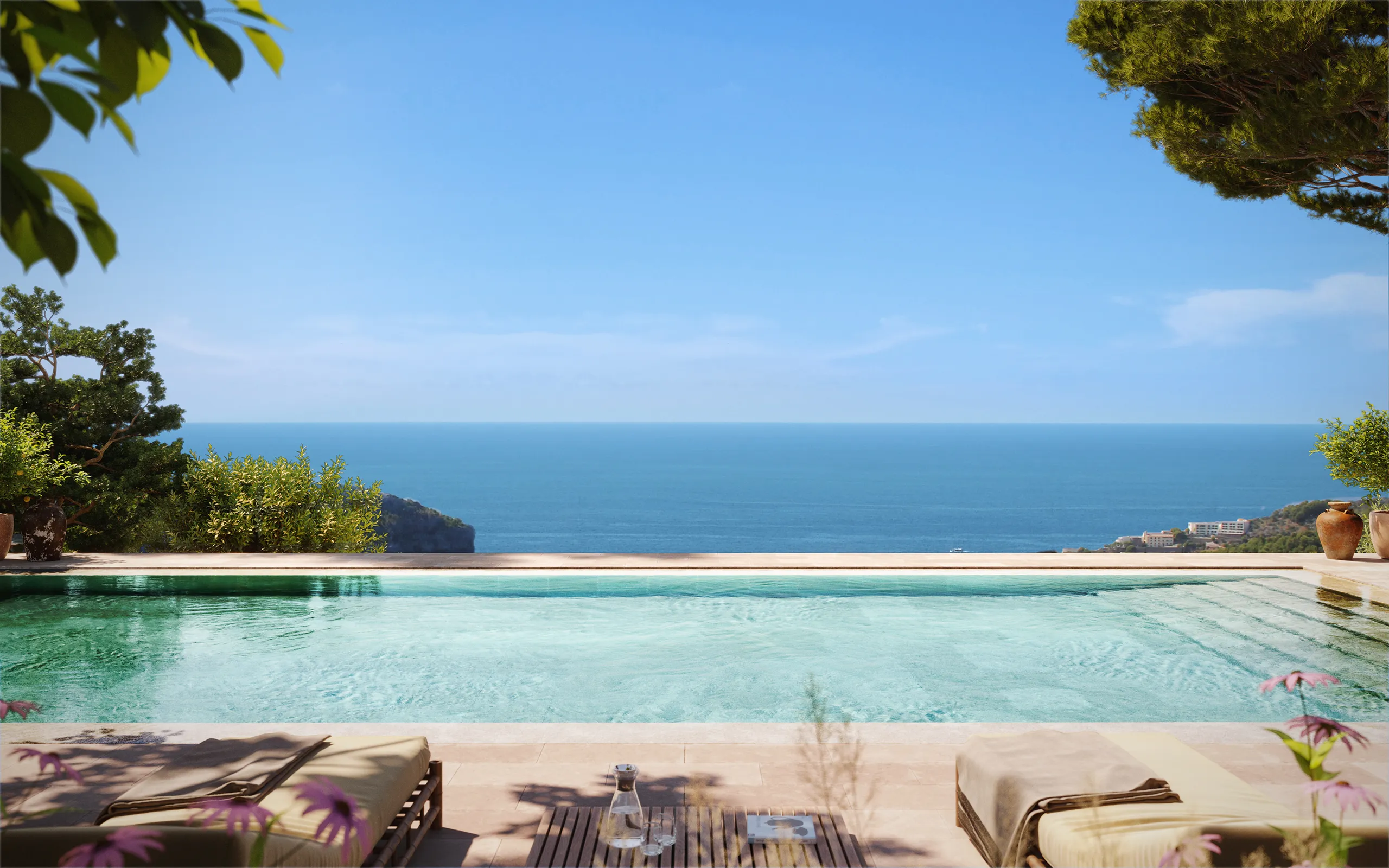 Villa Soller Mallorca Pool 3D Architecture