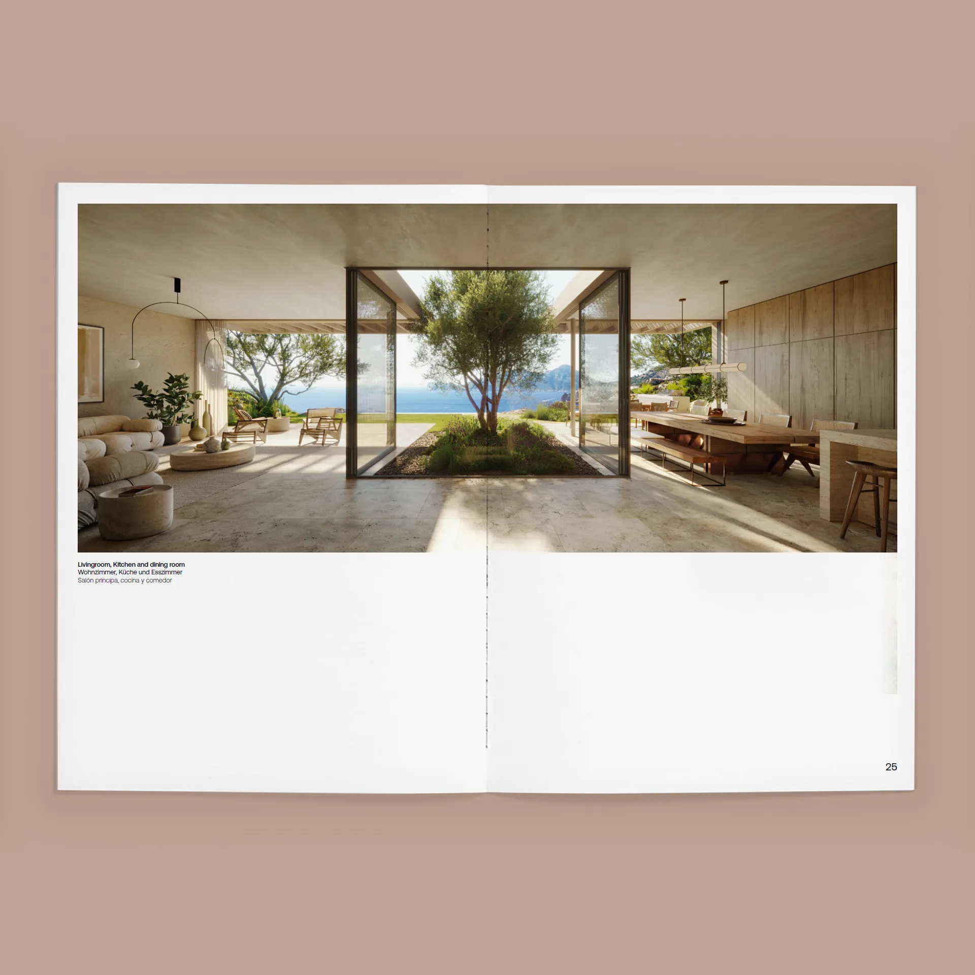 House Sunset Andratx Mallorca Dining Real Estate 3D