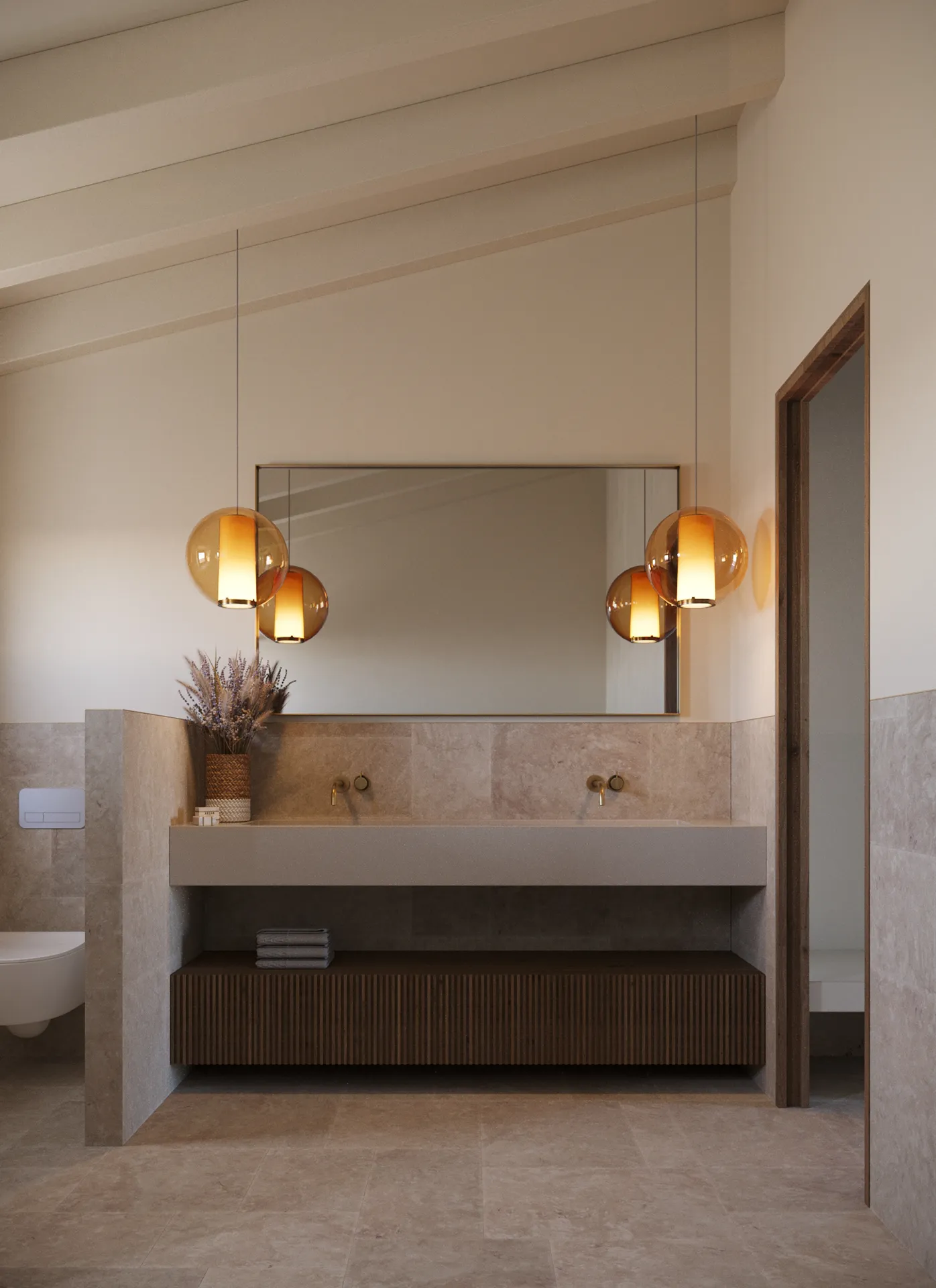 Finca Santanyi Mallorca Bathroom hyperrealistic renders