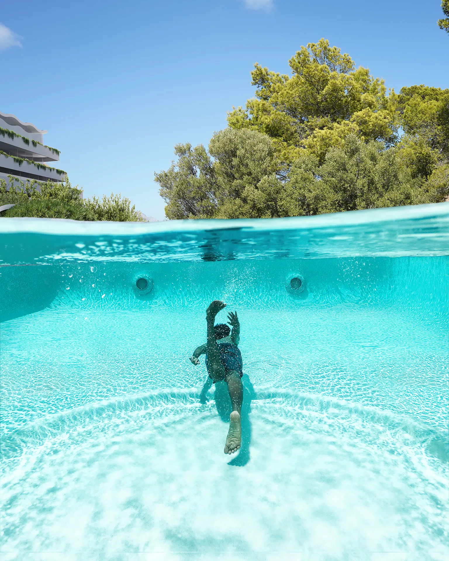 Apartaments Benidorm Alicante Pool Photorealistic Visualization