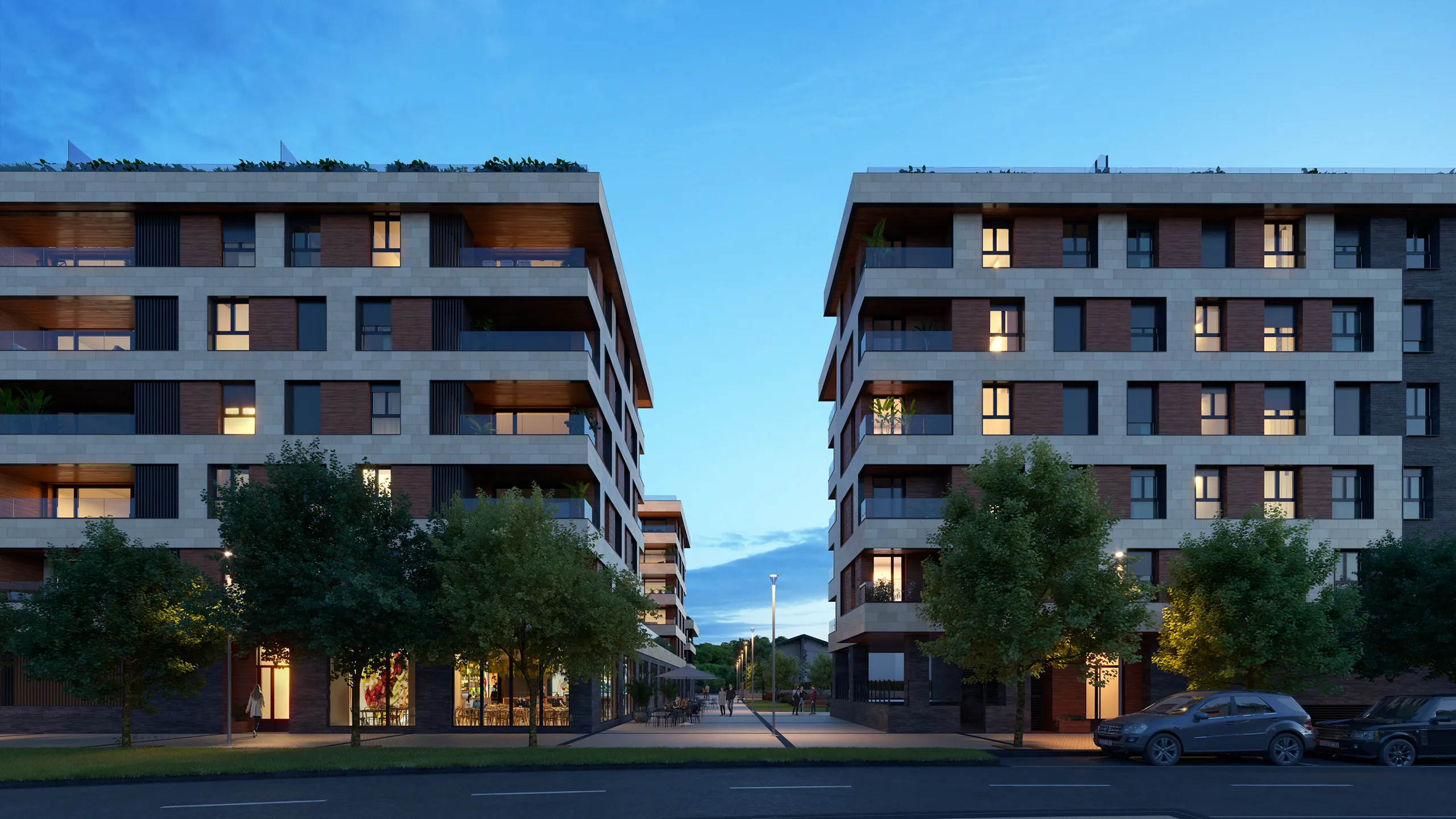 Piso San Sebastian San Sebastian Fassade eye level Architectural Rendering