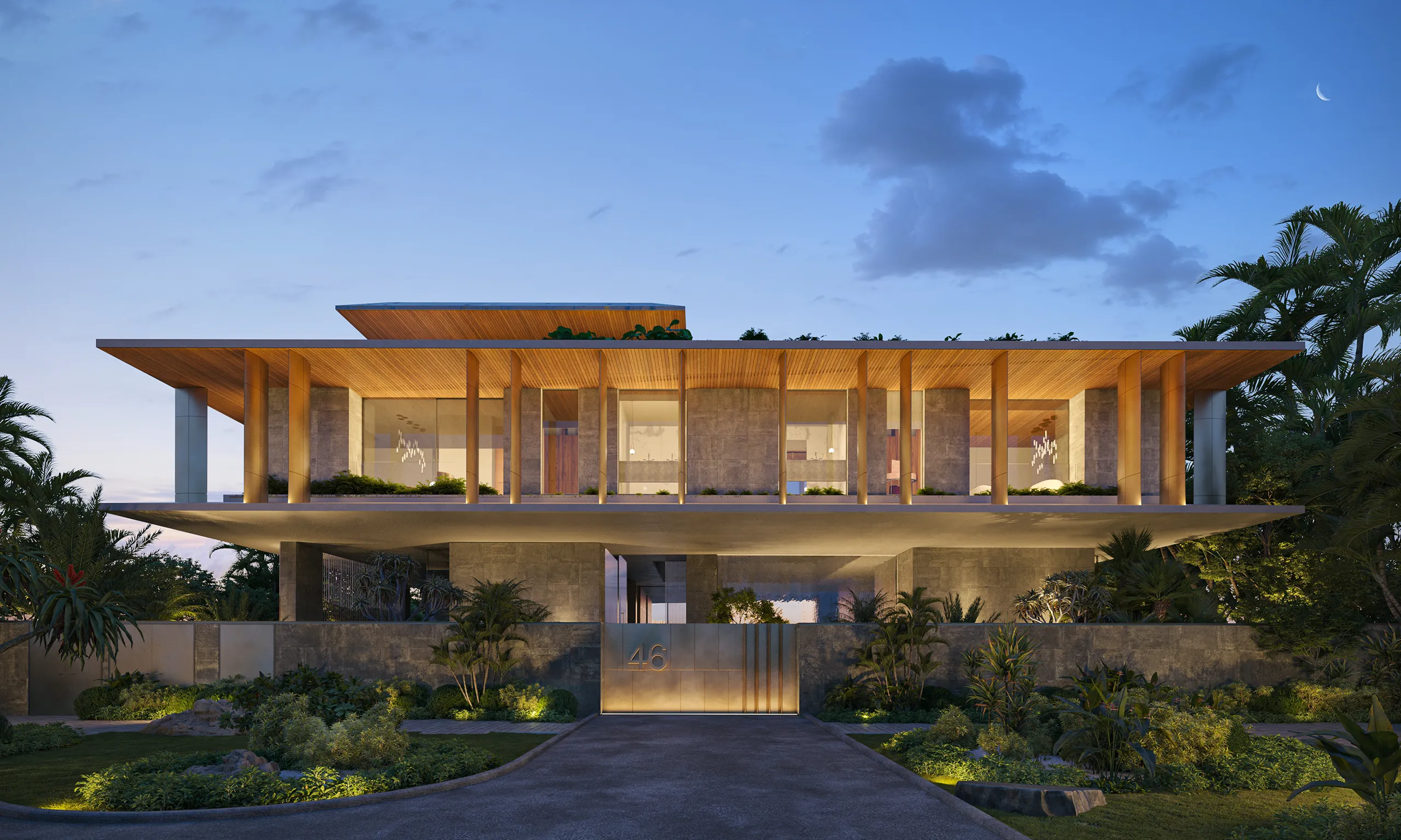 Villa Bay Jumeirah Bay Dubai Fachada Visualizacion arquitectonica