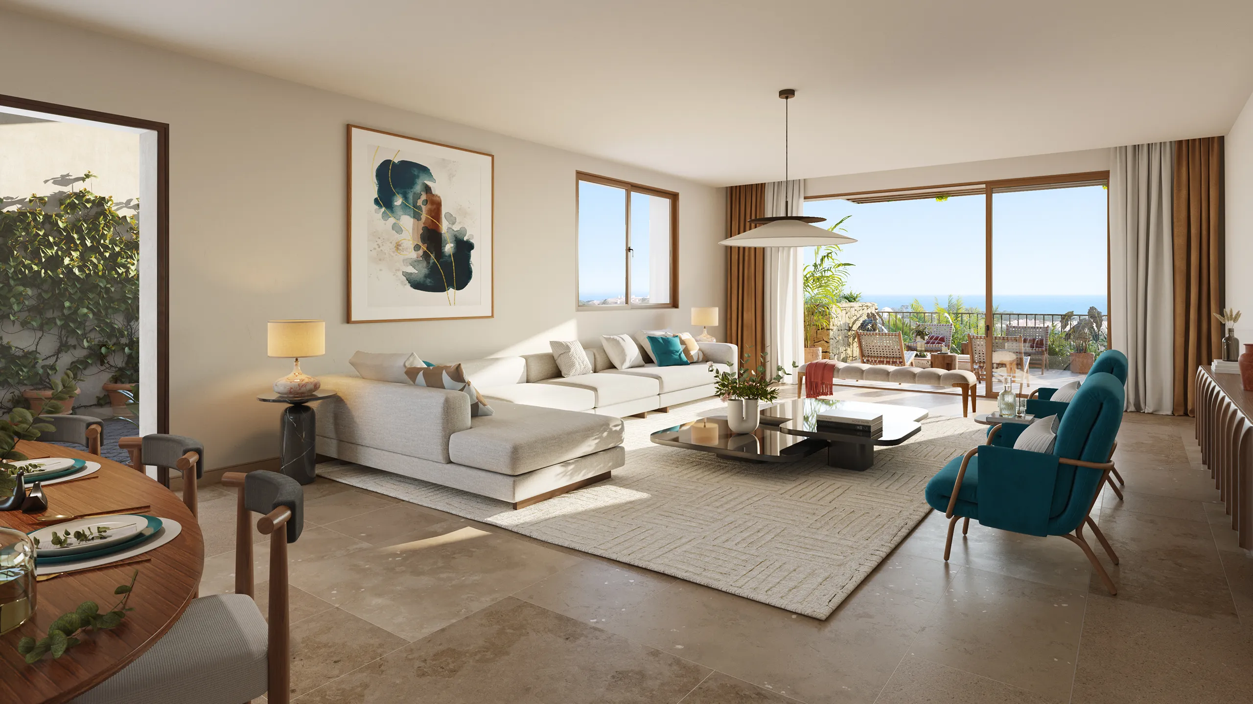 Mirador Apartment Finca Cortesin Marbella Living Architecture Visualization