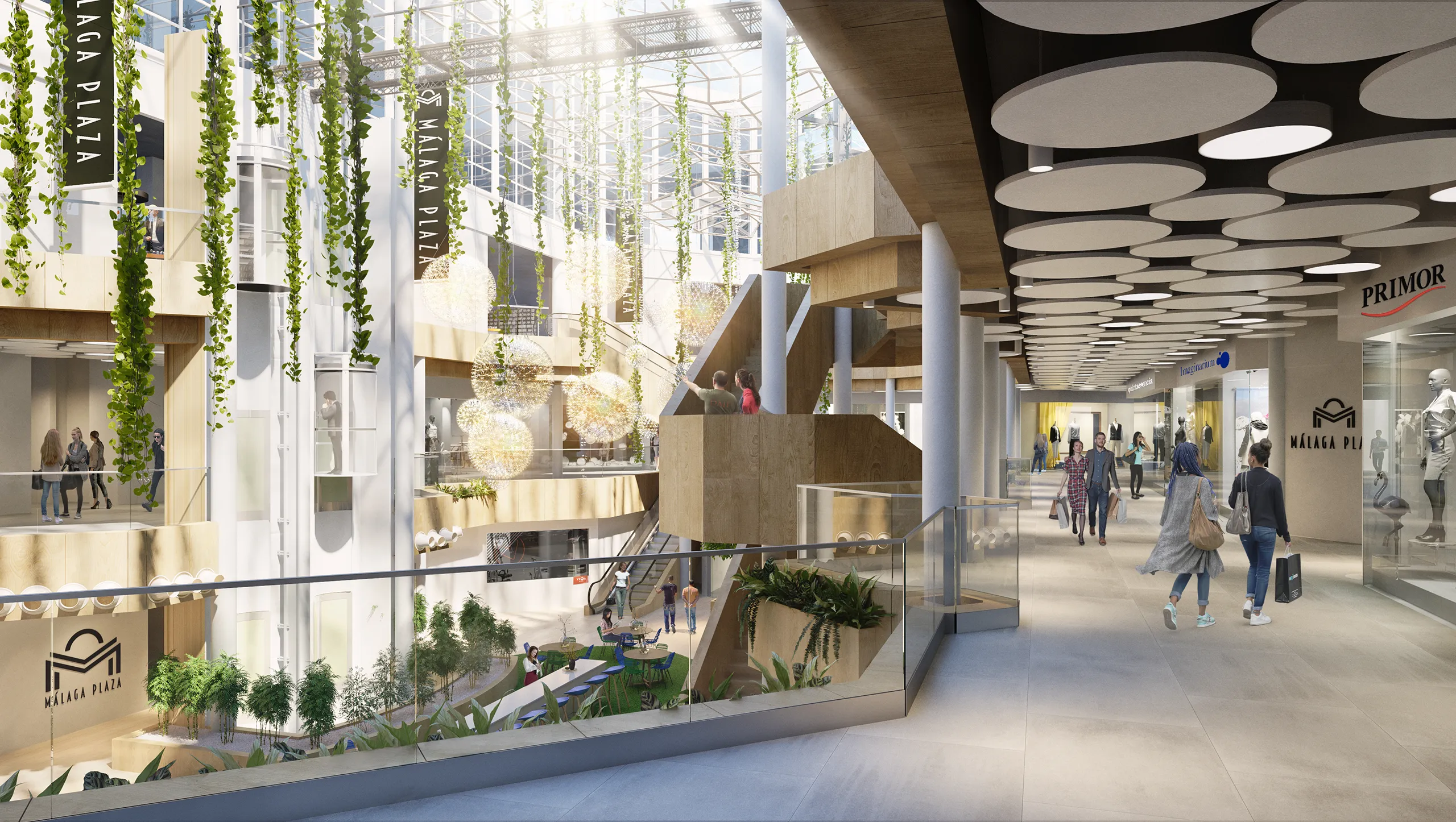 Mall Plaza Malaga Spain comercio Render arquitectura