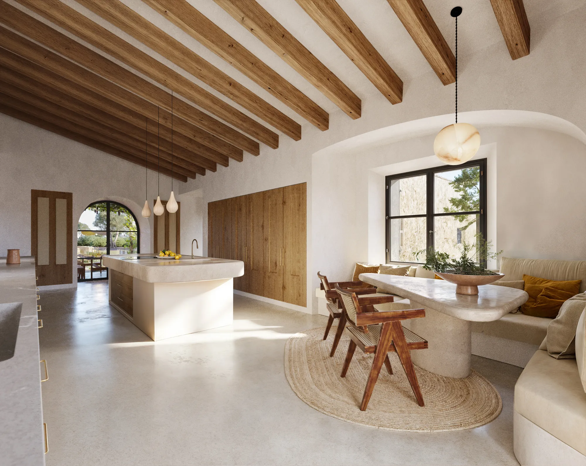 Finca Sta Maria Mallorca Comedor VR arquitectonica