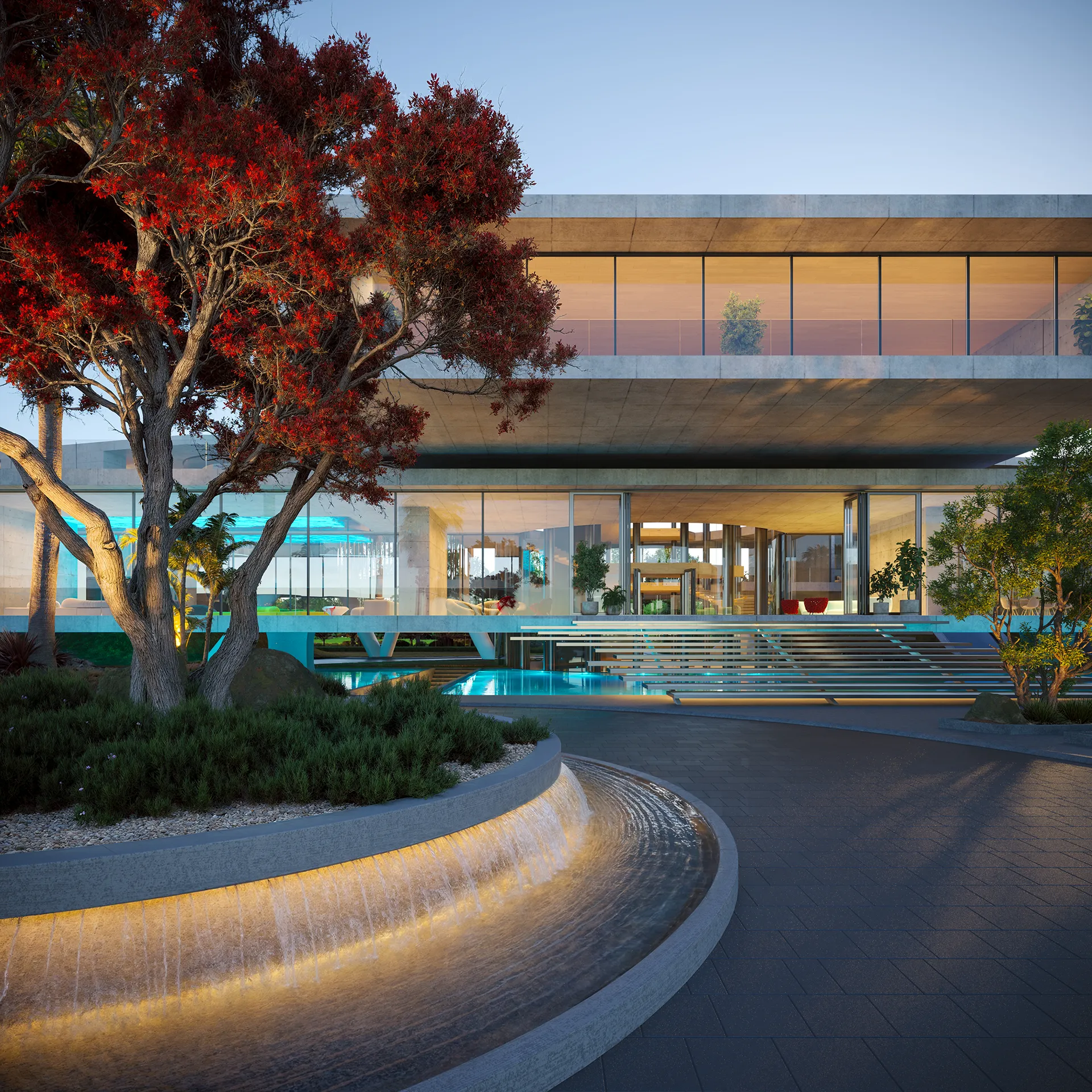 Estate Dubai Entrance Real Estate Renders