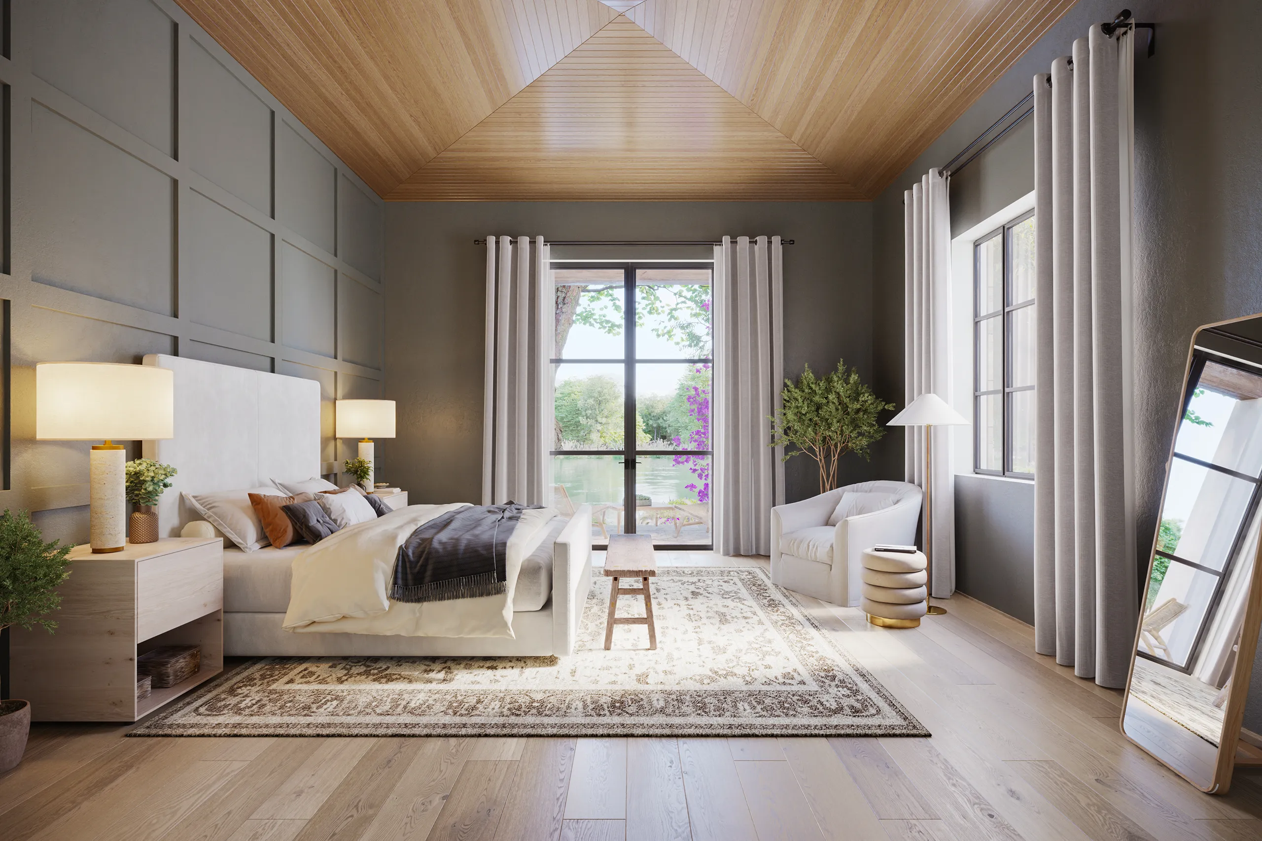 Villa Usa Bedroom photorealistic rendering